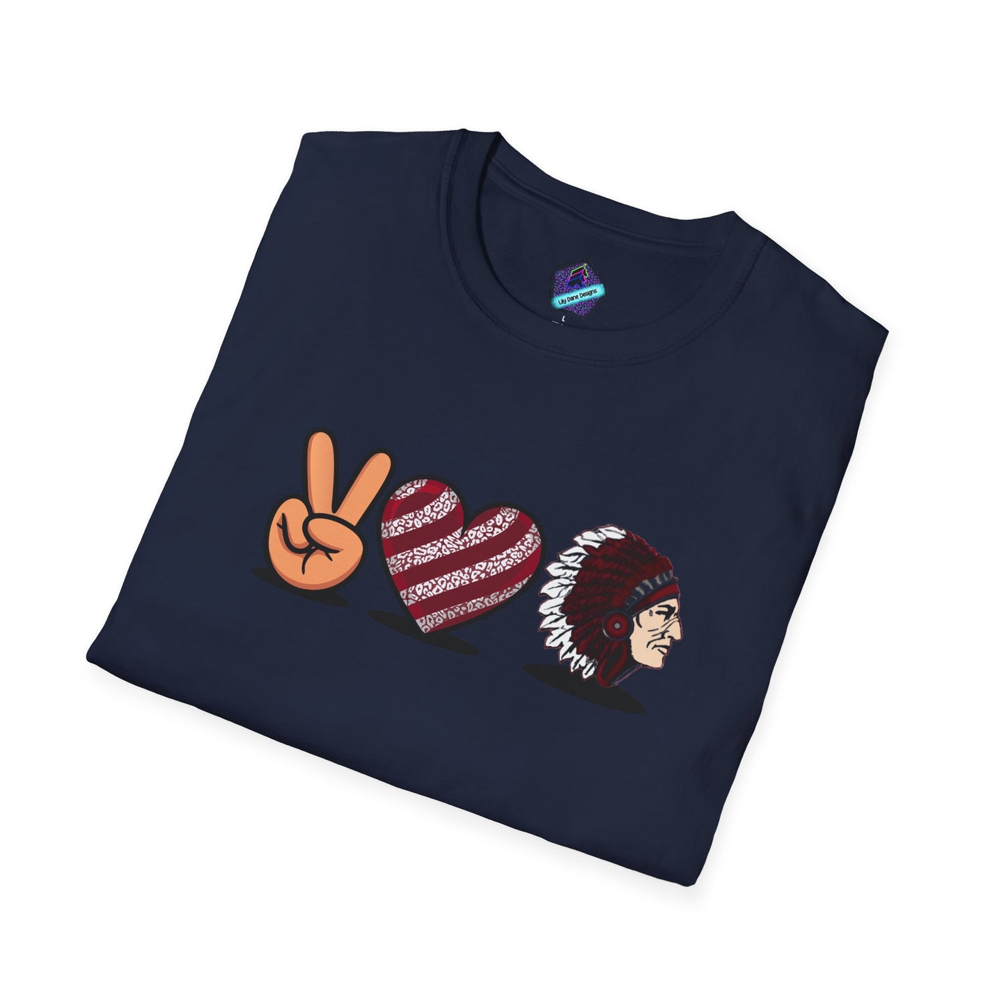 Unisex T-Shirt Peace Love Pocola Indians
