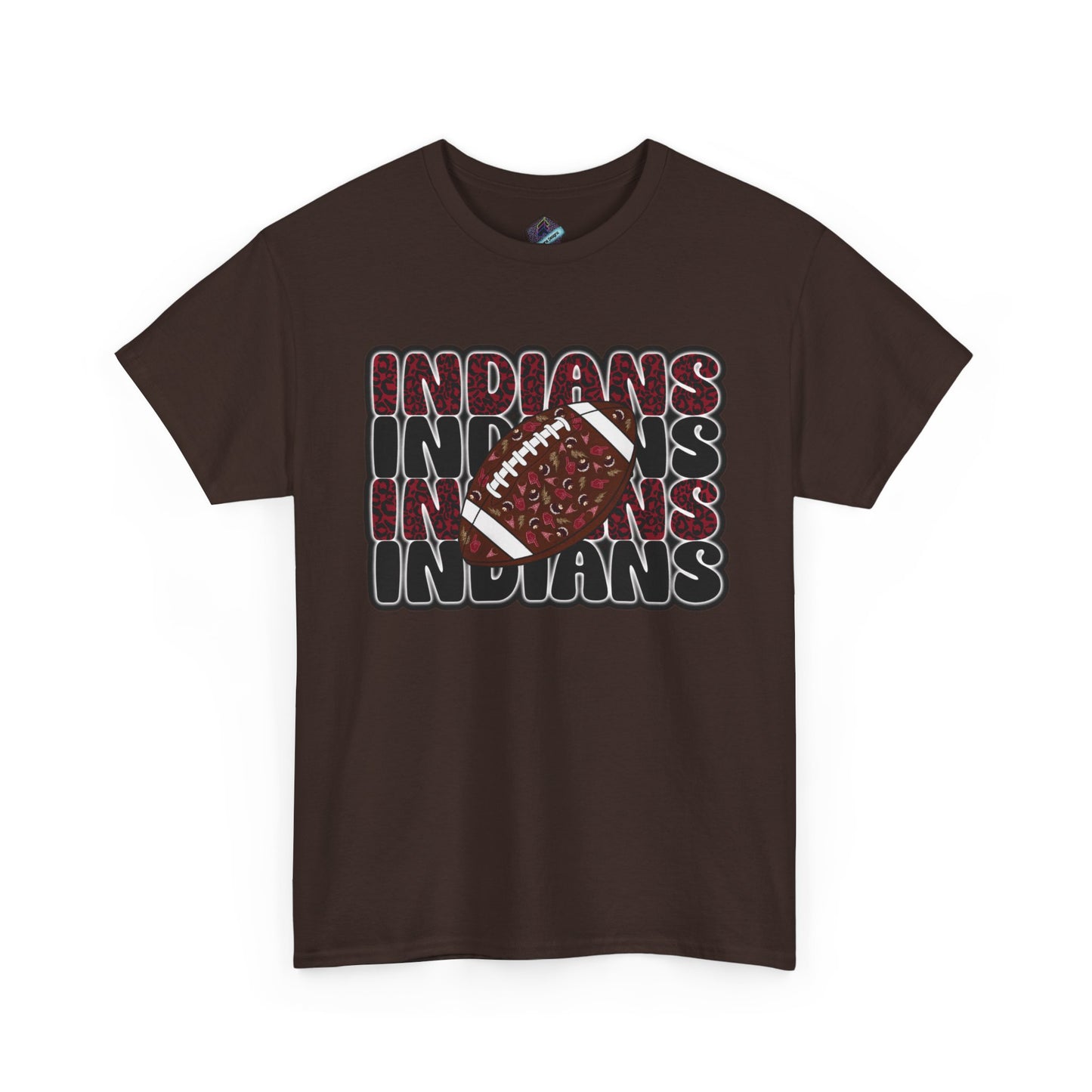 Sporty Unisex Heavy Cotton Tee with 'Indians' Design, Sports Fan Tee, Game Day Shirt, Casual Wear, Gift for Him/Her