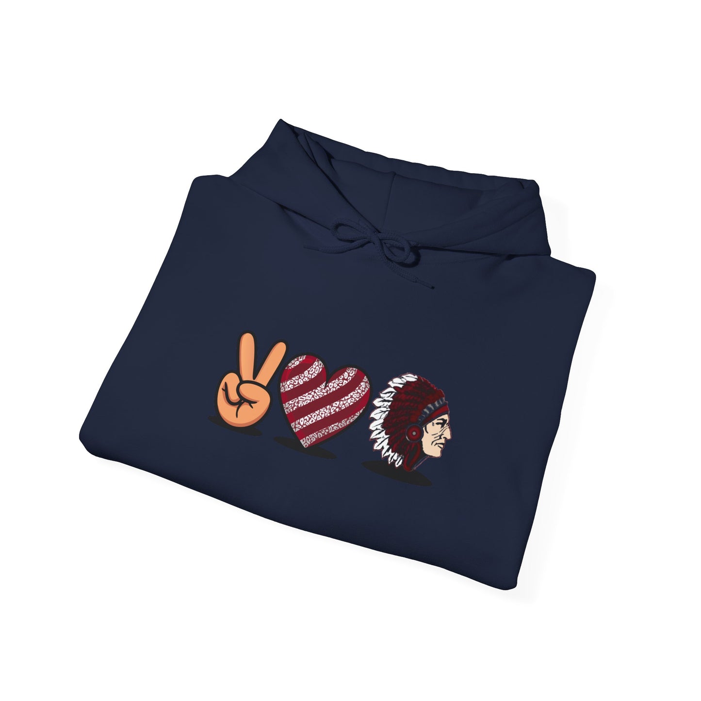 Peace & Love Hoodie: Unisex Heavy Blend Sweatshirt | Cozy Streetwear, Casual Fashion, Gift for Friends, Ideal for Any Occasion