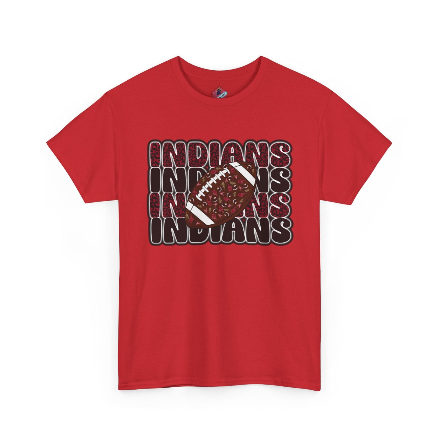 Sporty Unisex Heavy Cotton Tee with 'Indians' Design, Sports Fan Tee, Game Day Shirt, Casual Wear, Gift for Him/Her