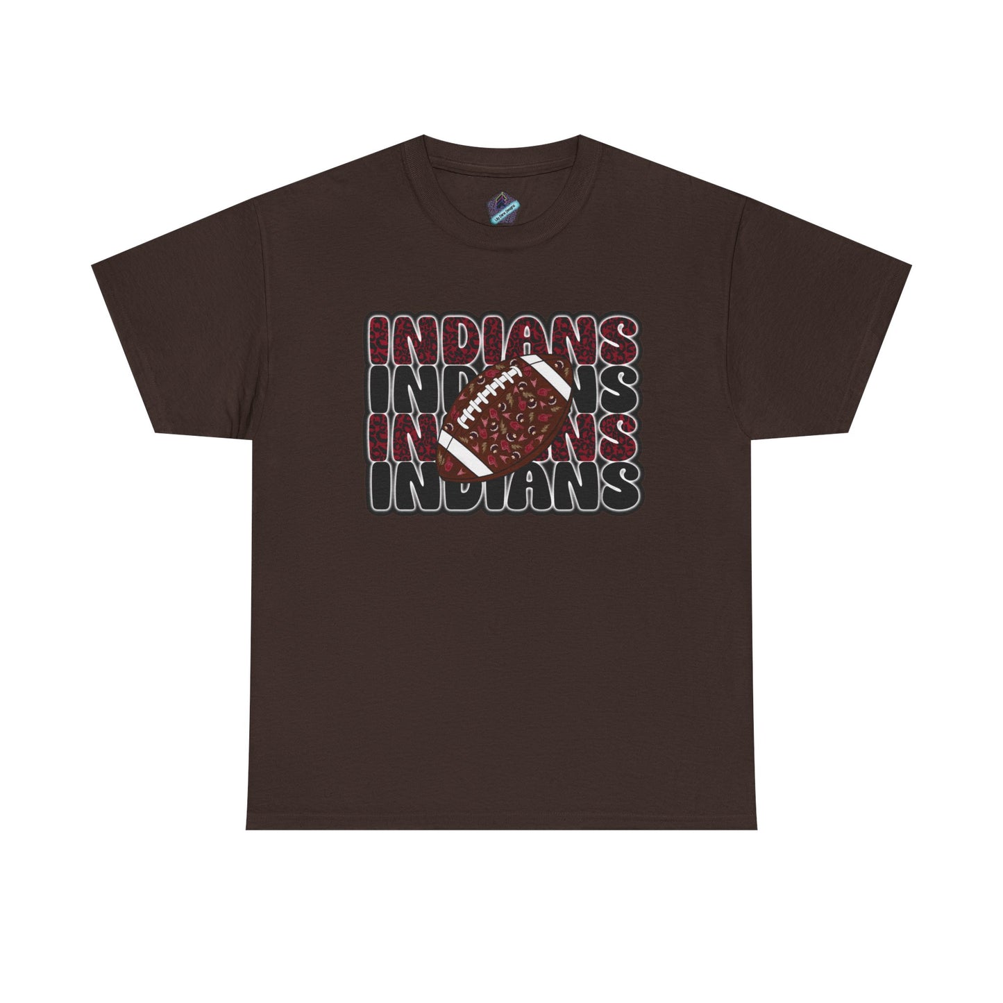 Sporty Unisex Heavy Cotton Tee with 'Indians' Design, Sports Fan Tee, Game Day Shirt, Casual Wear, Gift for Him/Her