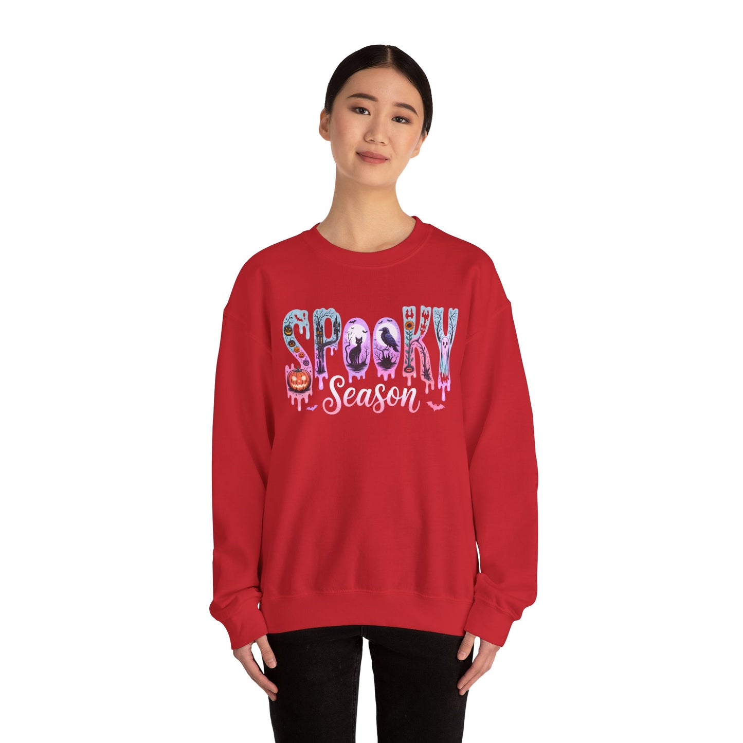 Spooky Season Crewneck Sweatshirt | Unisex Fall Fashion, Halloween Attire, Cozy Casual Wear, Gift for Halloween Lovers, Comfy Sweatshirt