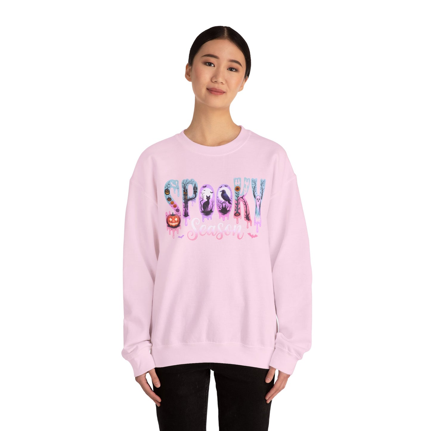 Spooky Season Crewneck Sweatshirt | Unisex Fall Fashion, Halloween Attire, Cozy Casual Wear, Gift for Halloween Lovers, Comfy Sweatshirt