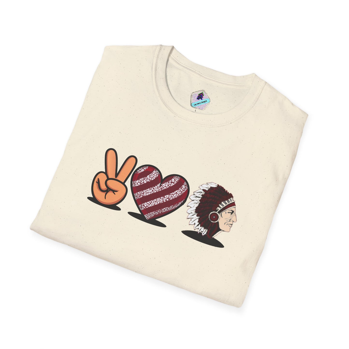 Unisex T-Shirt Peace Love Pocola Indians
