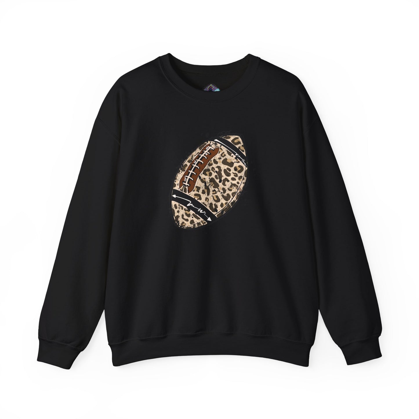 Leopard Football without Designs on Sleeves Unisex Crewneck Sweatshirt | Cozy Sports Apparel, Fall Fashion, Game Day Outfit, Gift for Sports Fans, Sweatshirt for