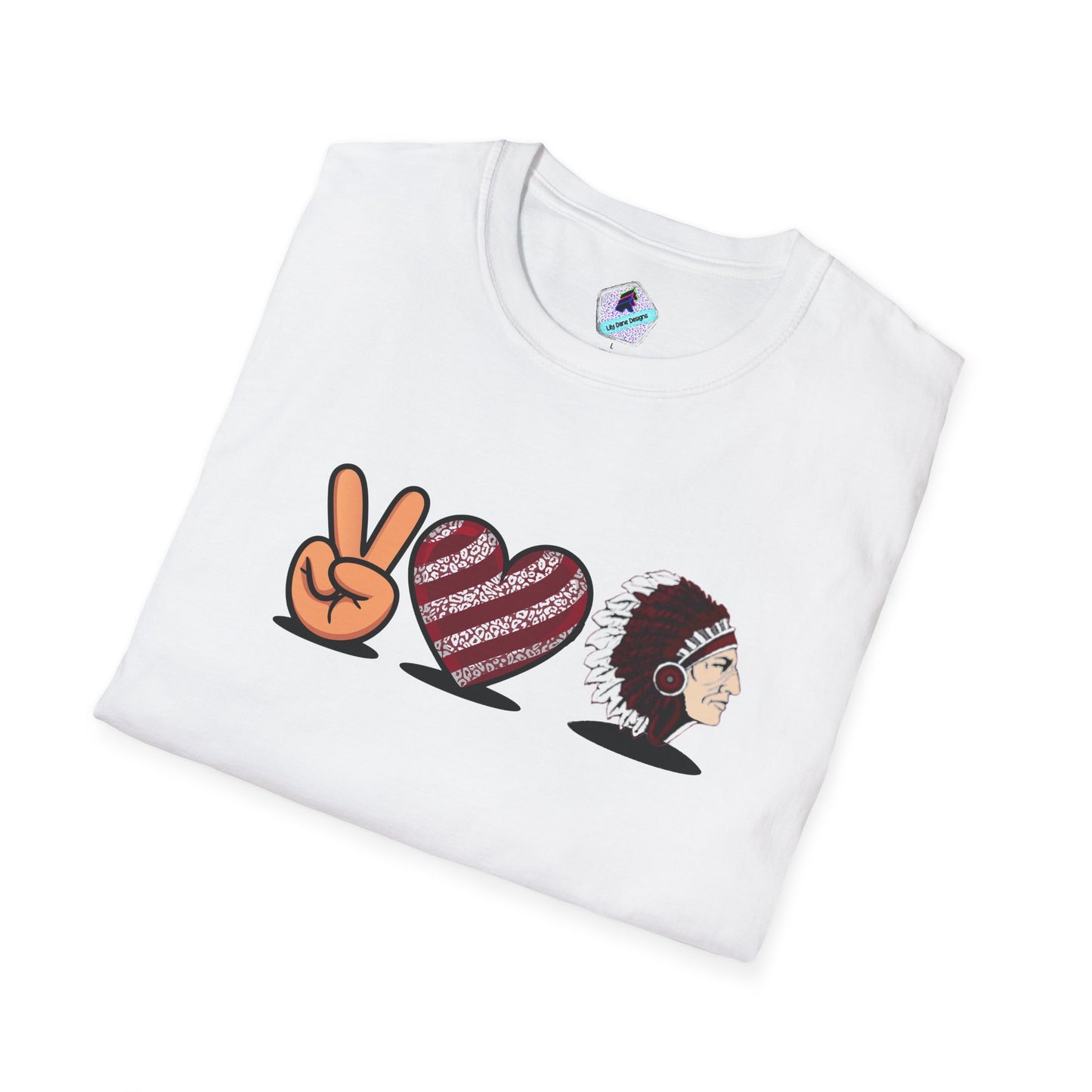Unisex T-Shirt Peace Love Pocola Indians