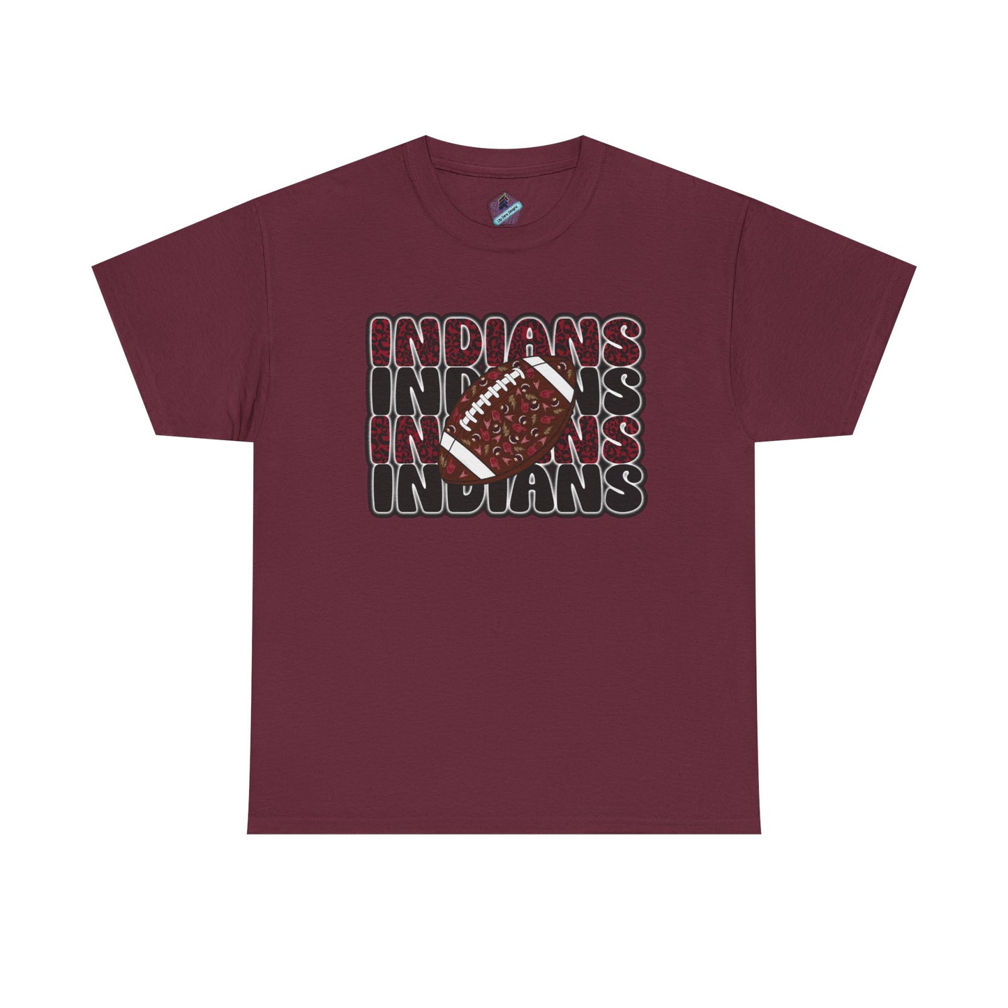 Sporty Unisex Heavy Cotton Tee with 'Indians' Design, Sports Fan Tee, Game Day Shirt, Casual Wear, Gift for Him/Her
