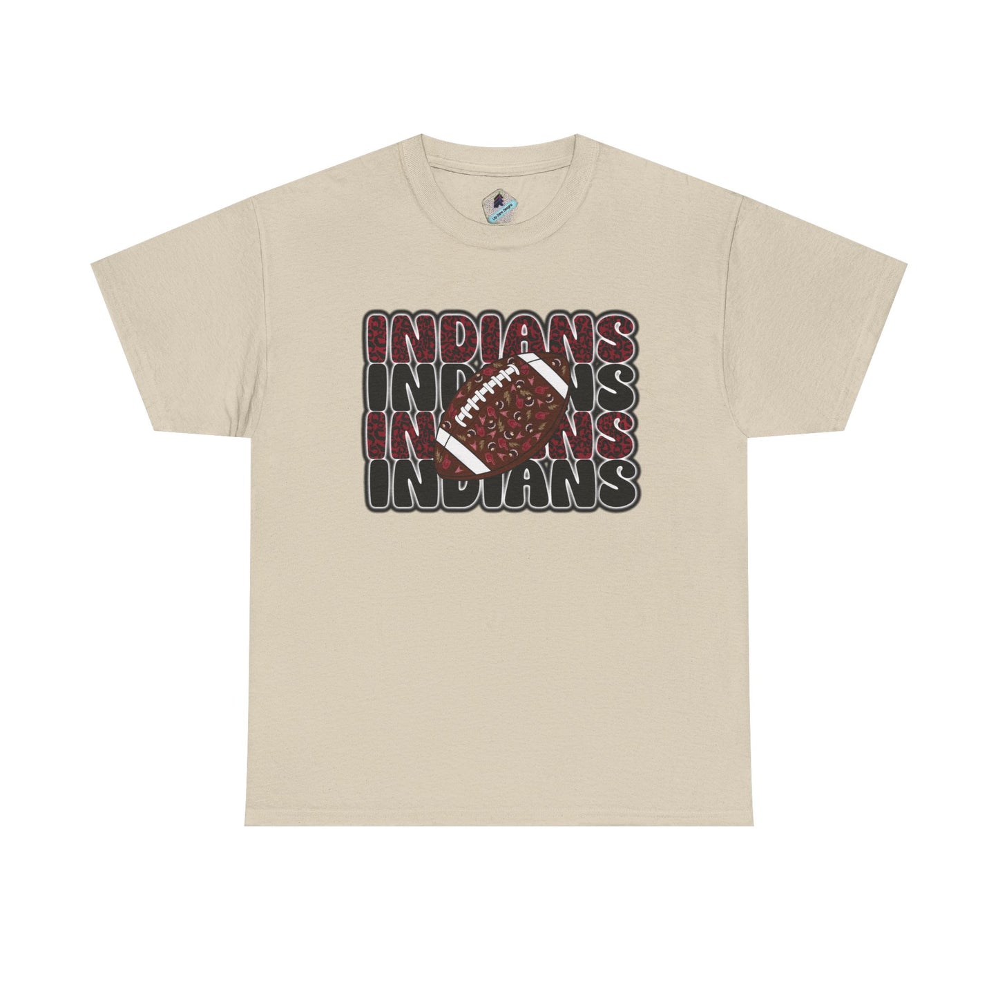 Sporty Unisex Heavy Cotton Tee with 'Indians' Design, Sports Fan Tee, Game Day Shirt, Casual Wear, Gift for Him/Her