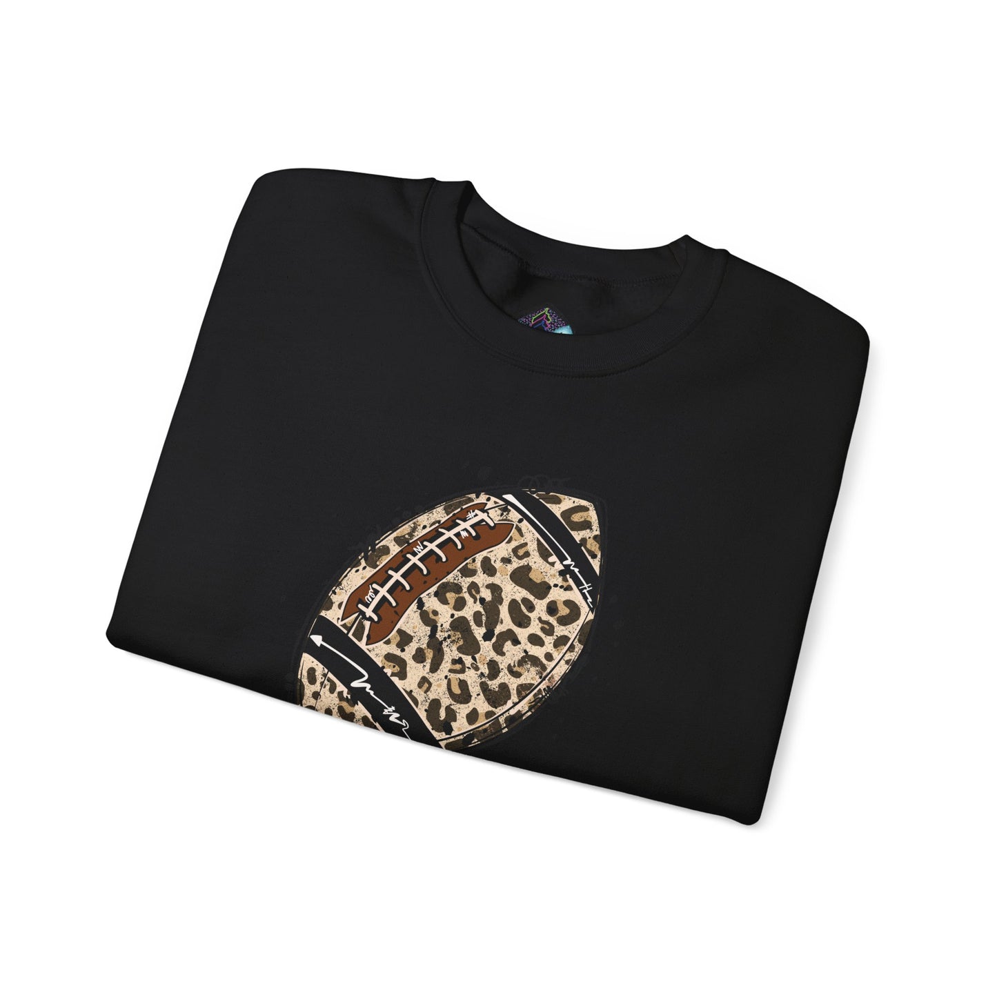 Leopard Football without Designs on Sleeves Unisex Crewneck Sweatshirt | Cozy Sports Apparel, Fall Fashion, Game Day Outfit, Gift for Sports Fans, Sweatshirt for