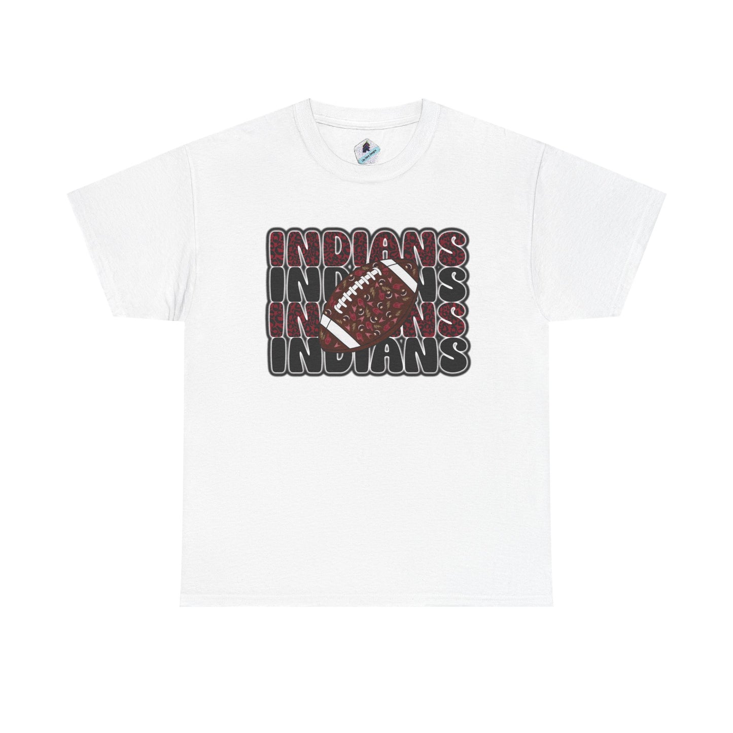 Sporty Unisex Heavy Cotton Tee with 'Indians' Design, Sports Fan Tee, Game Day Shirt, Casual Wear, Gift for Him/Her