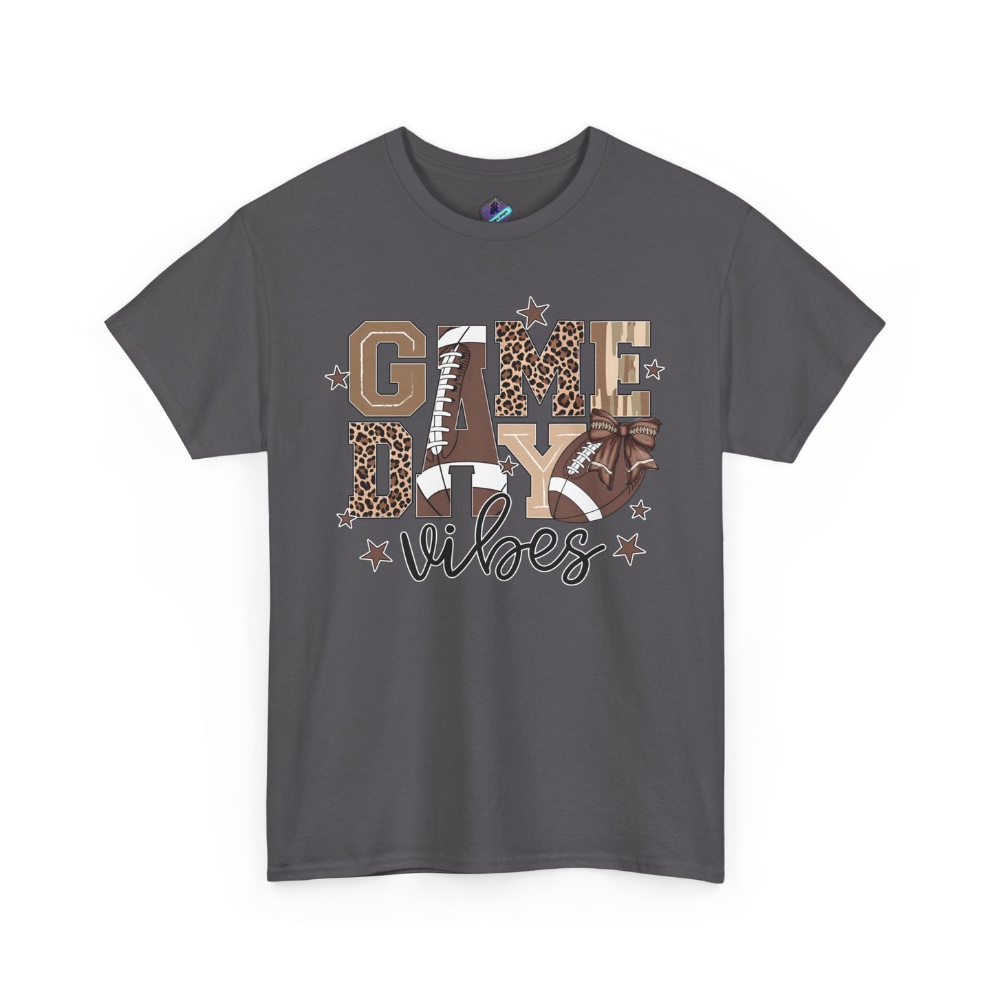 Game Day Vibes Unisex Heavy Cotton Tee, Sports Shirt, Team Spirit Apparel, Casual Wear, Great for Tailgating, Gift for Football Fans