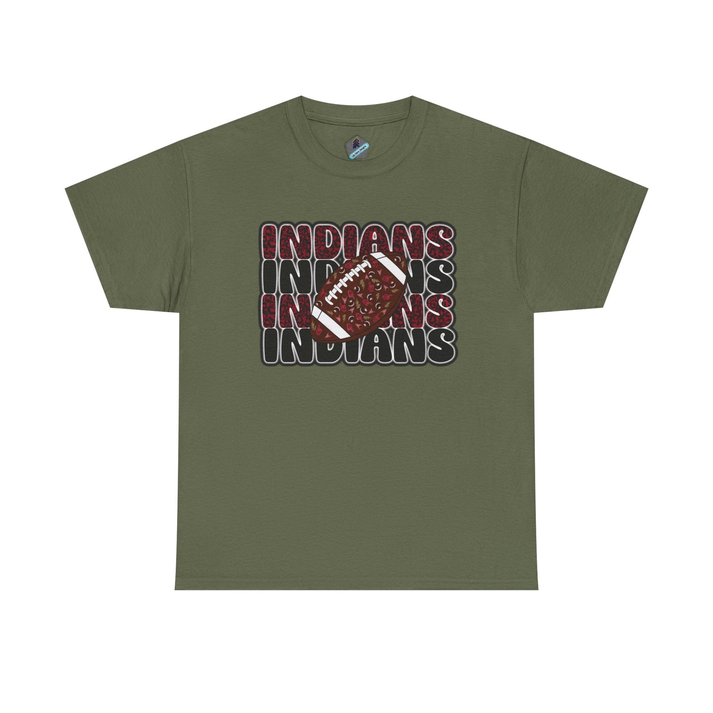 Sporty Unisex Heavy Cotton Tee with 'Indians' Design, Sports Fan Tee, Game Day Shirt, Casual Wear, Gift for Him/Her