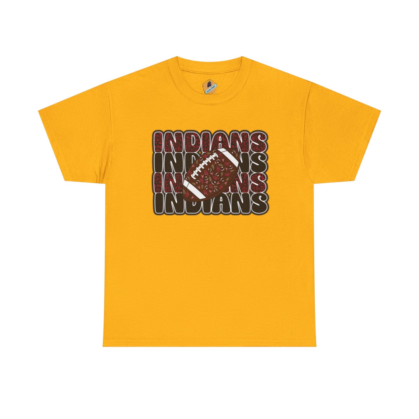 Sporty Unisex Heavy Cotton Tee with 'Indians' Design, Sports Fan Tee, Game Day Shirt, Casual Wear, Gift for Him/Her