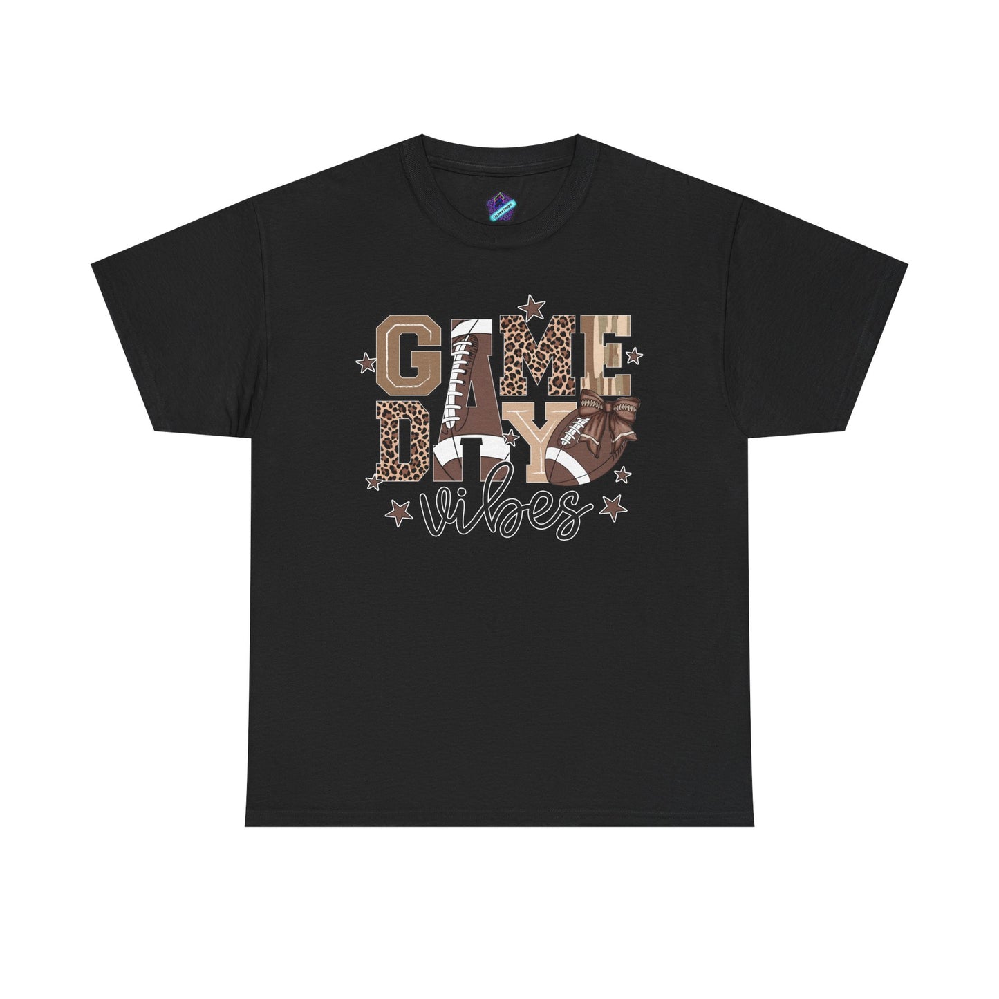 Game Day Vibes Unisex Heavy Cotton Tee, Sports Shirt, Team Spirit Apparel, Casual Wear, Great for Tailgating, Gift for Football Fans