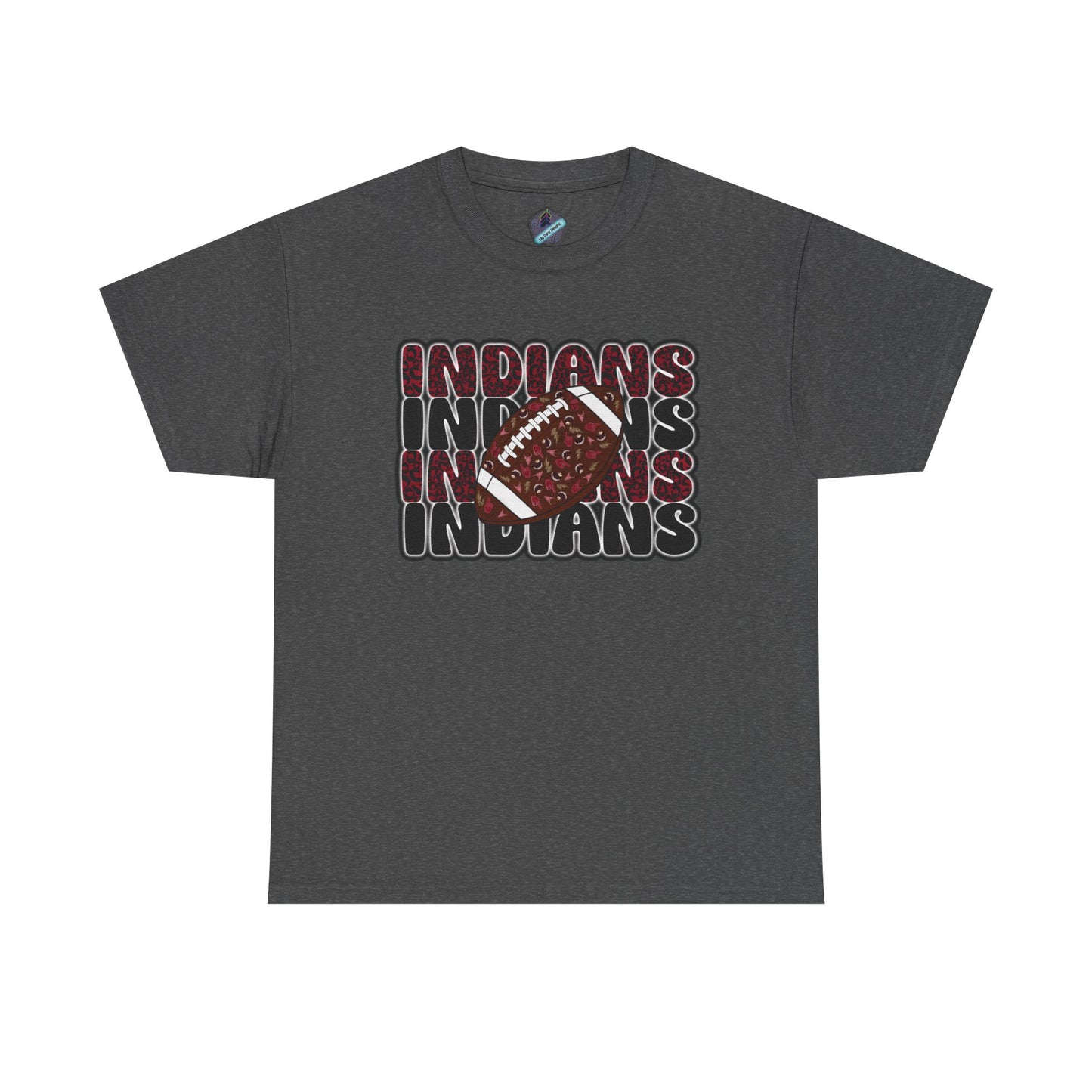 Sporty Unisex Heavy Cotton Tee with 'Indians' Design, Sports Fan Tee, Game Day Shirt, Casual Wear, Gift for Him/Her