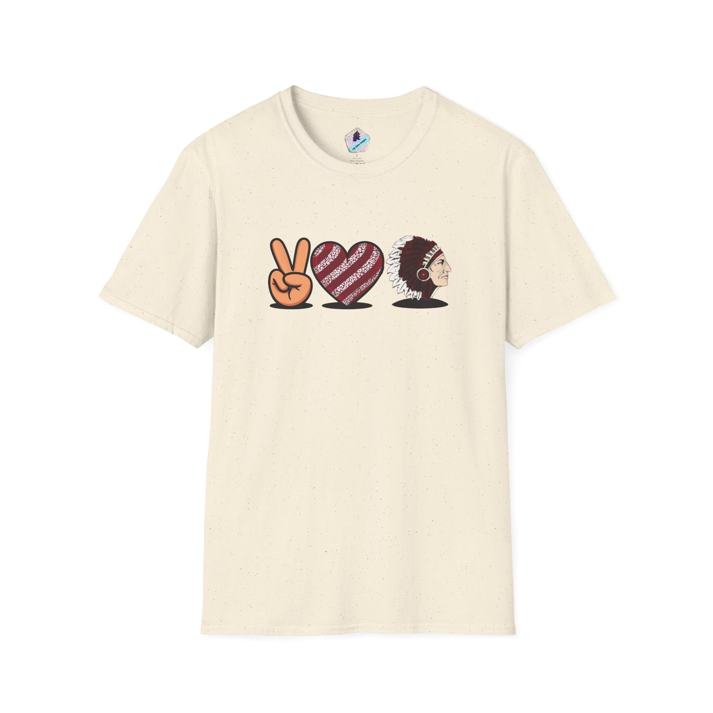 Unisex T-Shirt Peace Love Pocola Indians