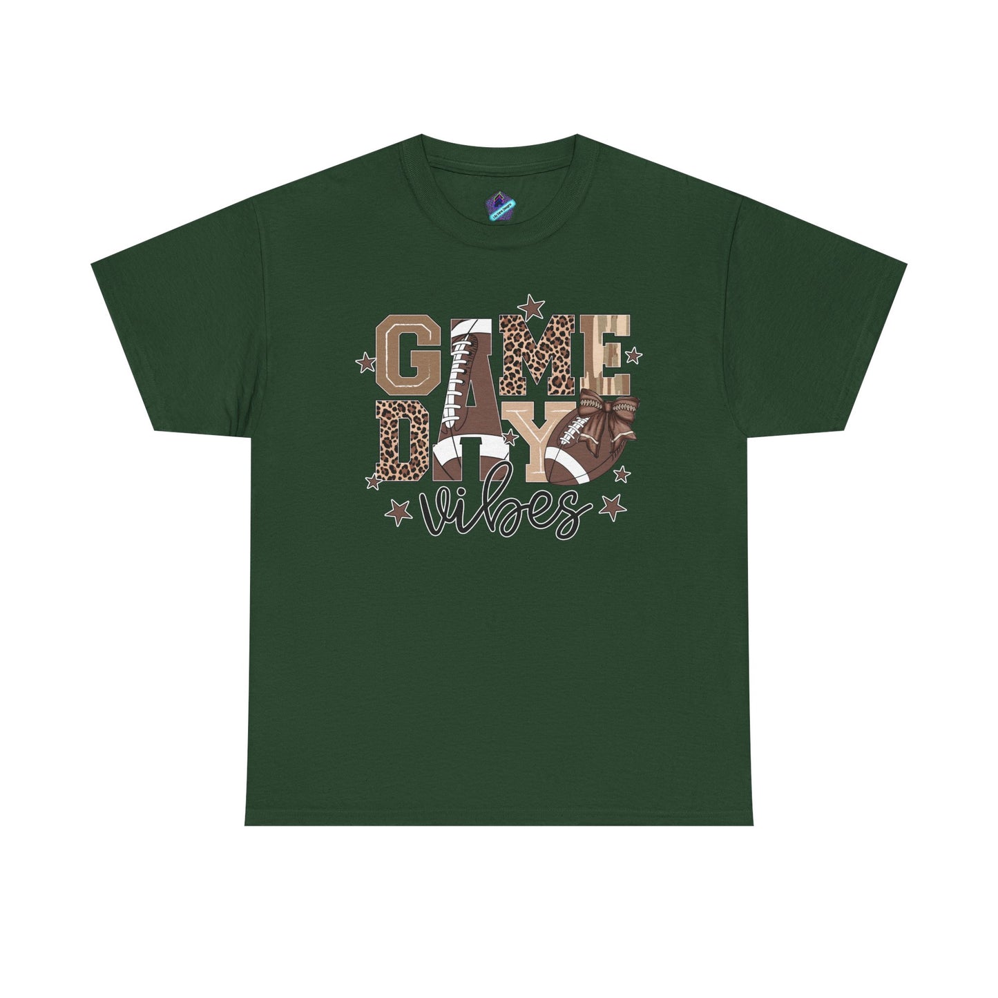 Game Day Vibes Unisex Heavy Cotton Tee, Sports Shirt, Team Spirit Apparel, Casual Wear, Great for Tailgating, Gift for Football Fans