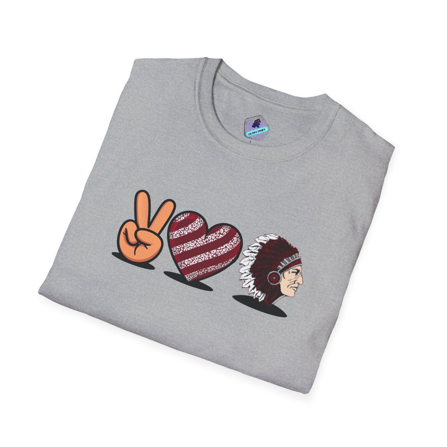 Unisex T-Shirt Peace Love Pocola Indians
