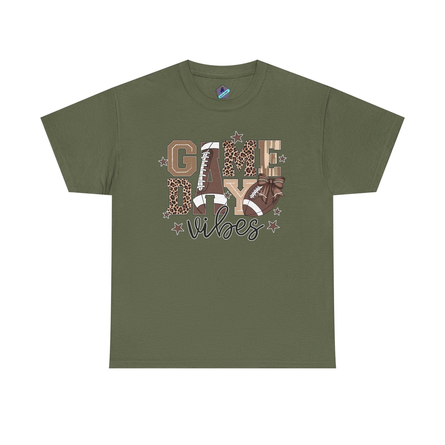 Game Day Vibes Unisex Heavy Cotton Tee, Sports Shirt, Team Spirit Apparel, Casual Wear, Great for Tailgating, Gift for Football Fans
