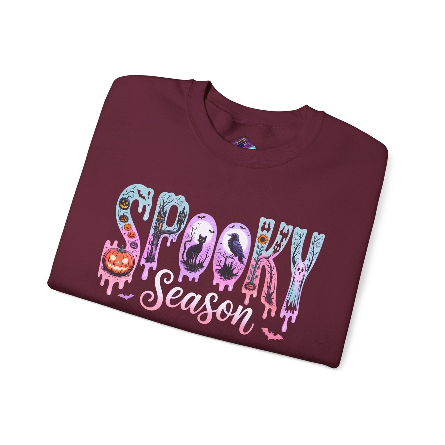 Spooky Season Crewneck Sweatshirt | Unisex Fall Fashion, Halloween Attire, Cozy Casual Wear, Gift for Halloween Lovers, Comfy Sweatshirt