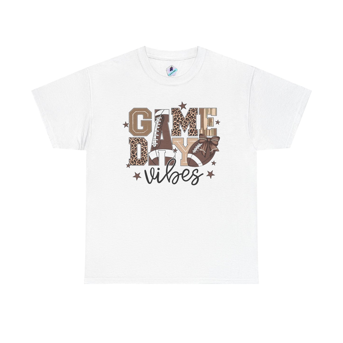 Game Day Vibes Unisex Heavy Cotton Tee, Sports Shirt, Team Spirit Apparel, Casual Wear, Great for Tailgating, Gift for Football Fans
