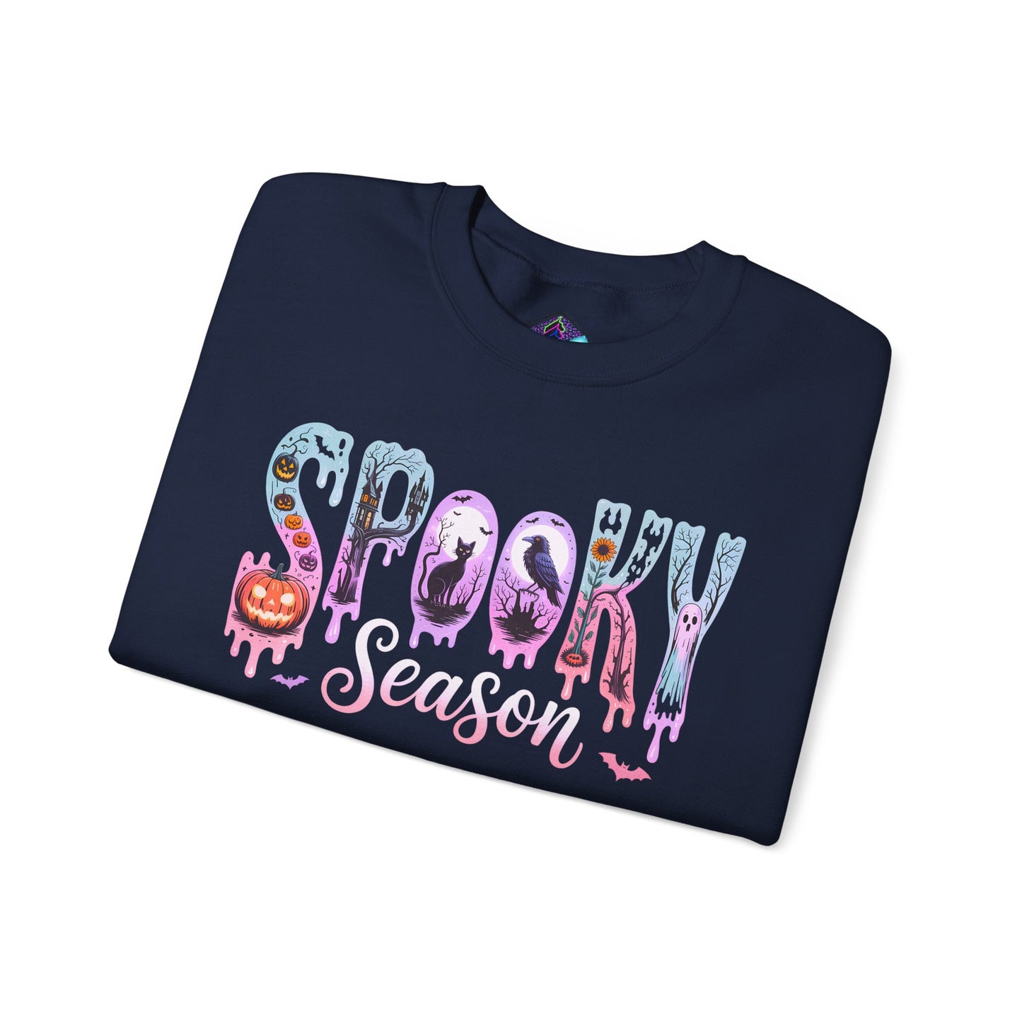 Spooky Season Crewneck Sweatshirt | Unisex Fall Fashion, Halloween Attire, Cozy Casual Wear, Gift for Halloween Lovers, Comfy Sweatshirt