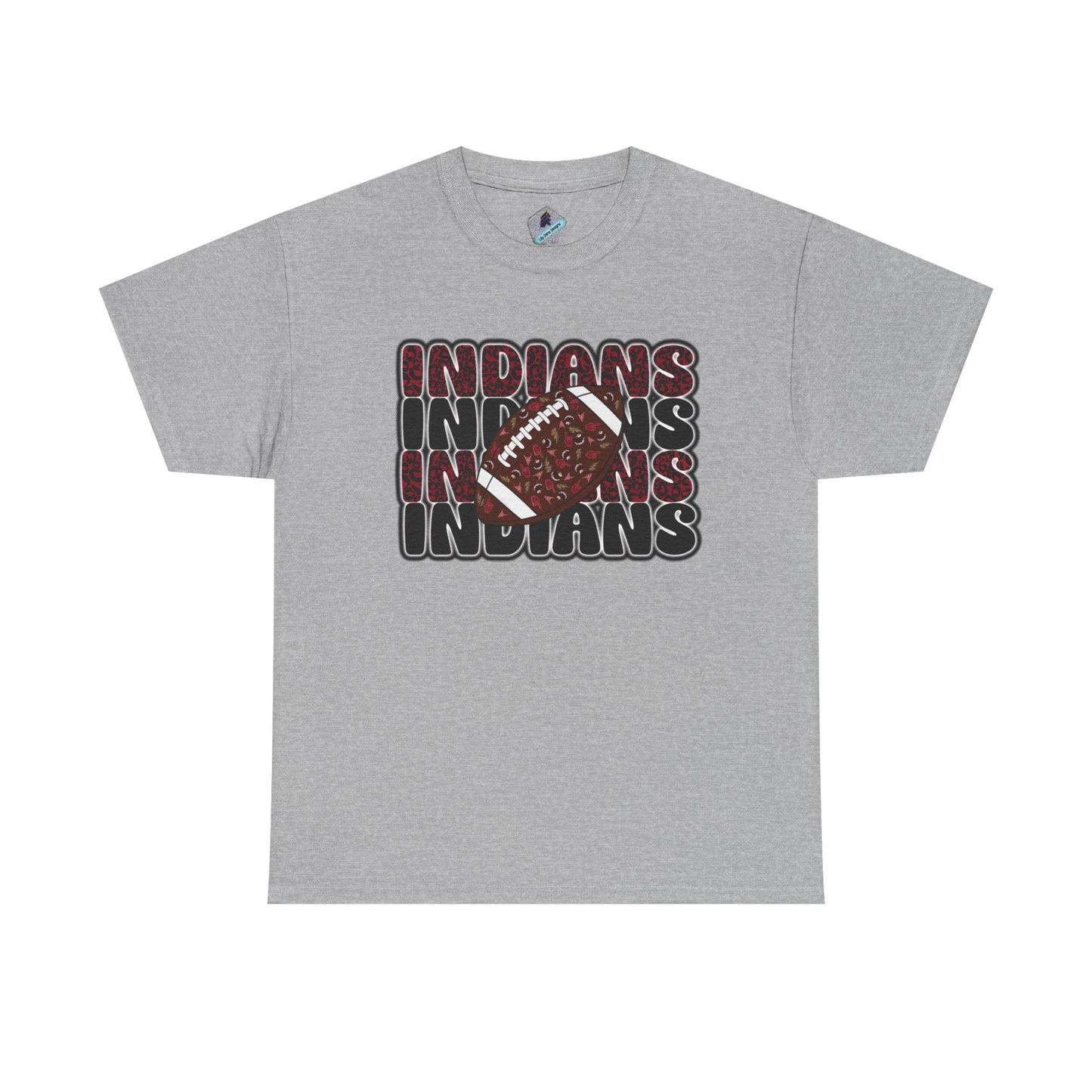 Sporty Unisex Heavy Cotton Tee with 'Indians' Design, Sports Fan Tee, Game Day Shirt, Casual Wear, Gift for Him/Her