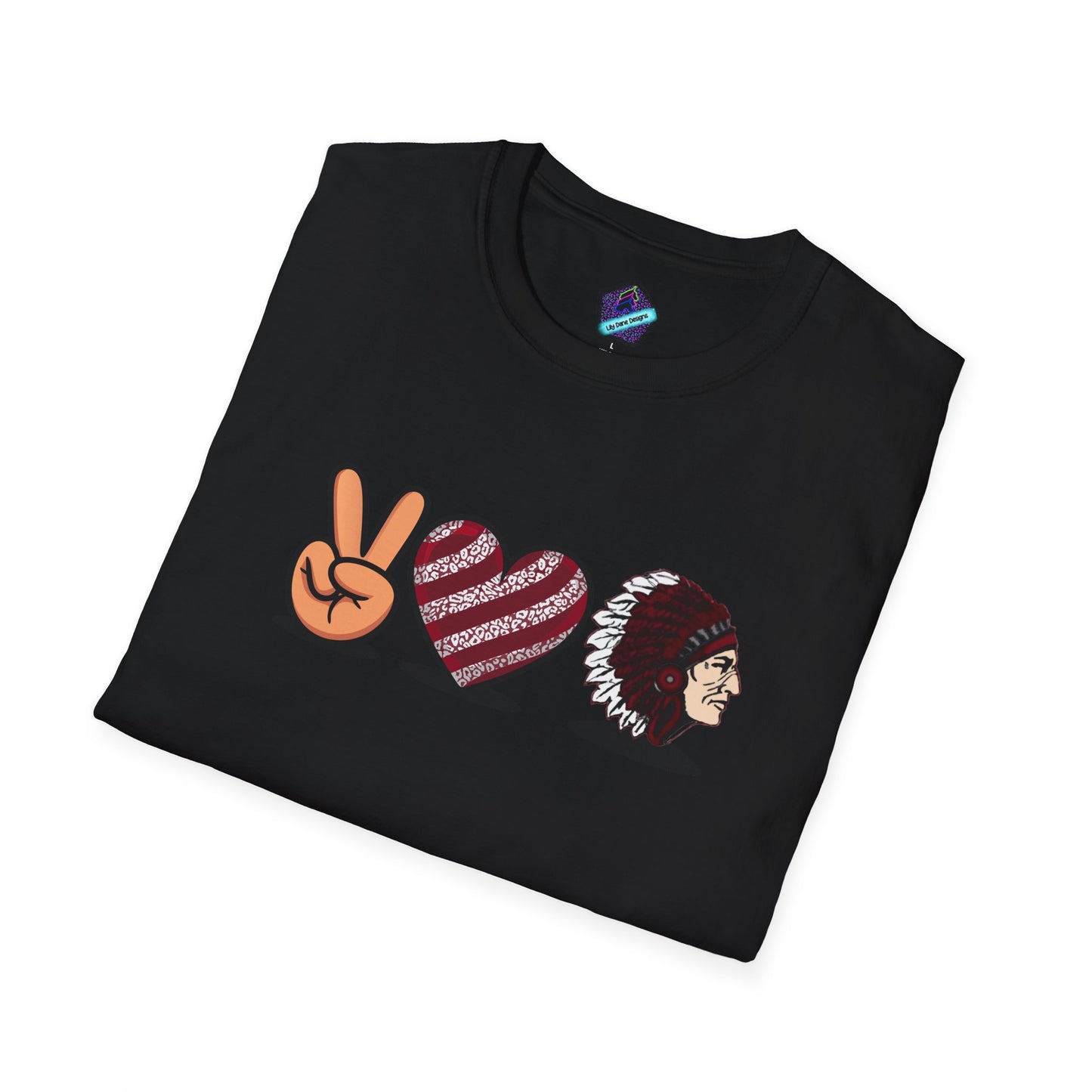 Unisex T-Shirt Peace Love Pocola Indians