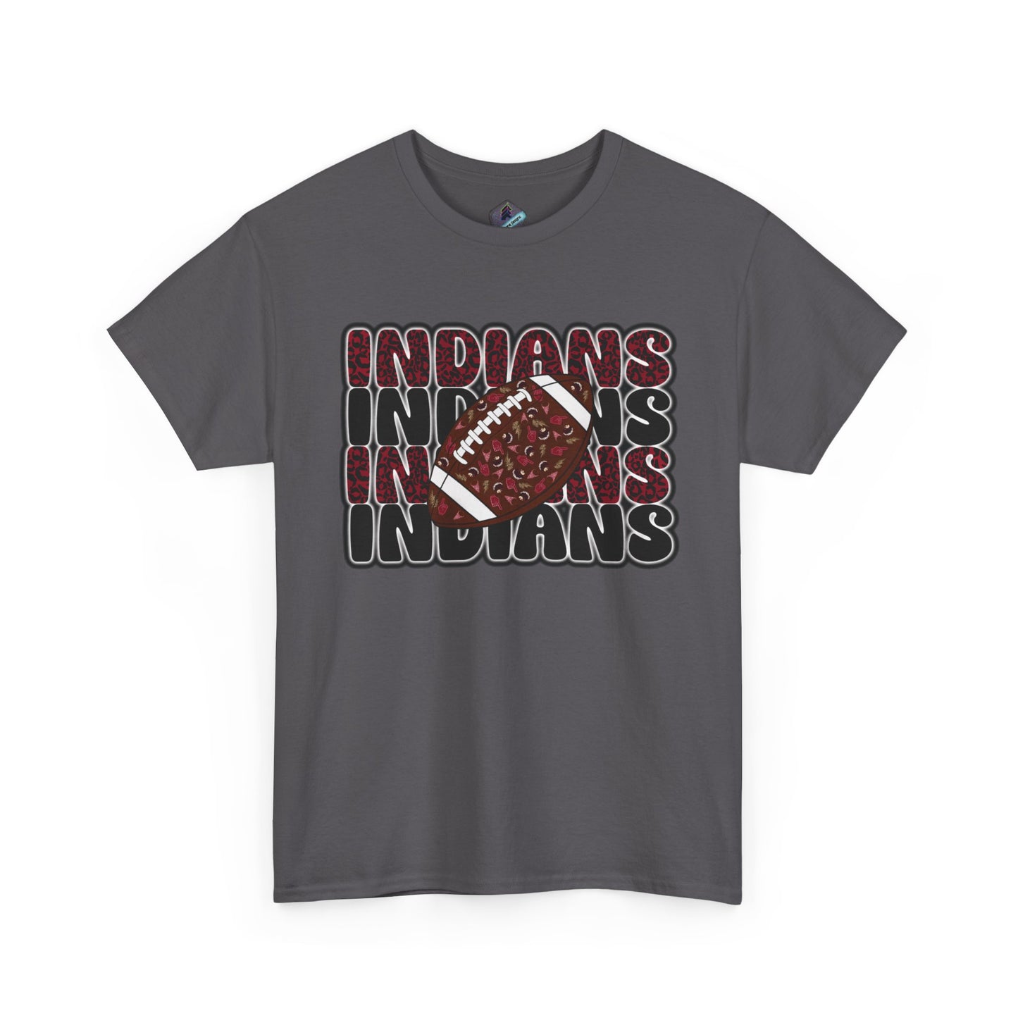 Sporty Unisex Heavy Cotton Tee with 'Indians' Design, Sports Fan Tee, Game Day Shirt, Casual Wear, Gift for Him/Her