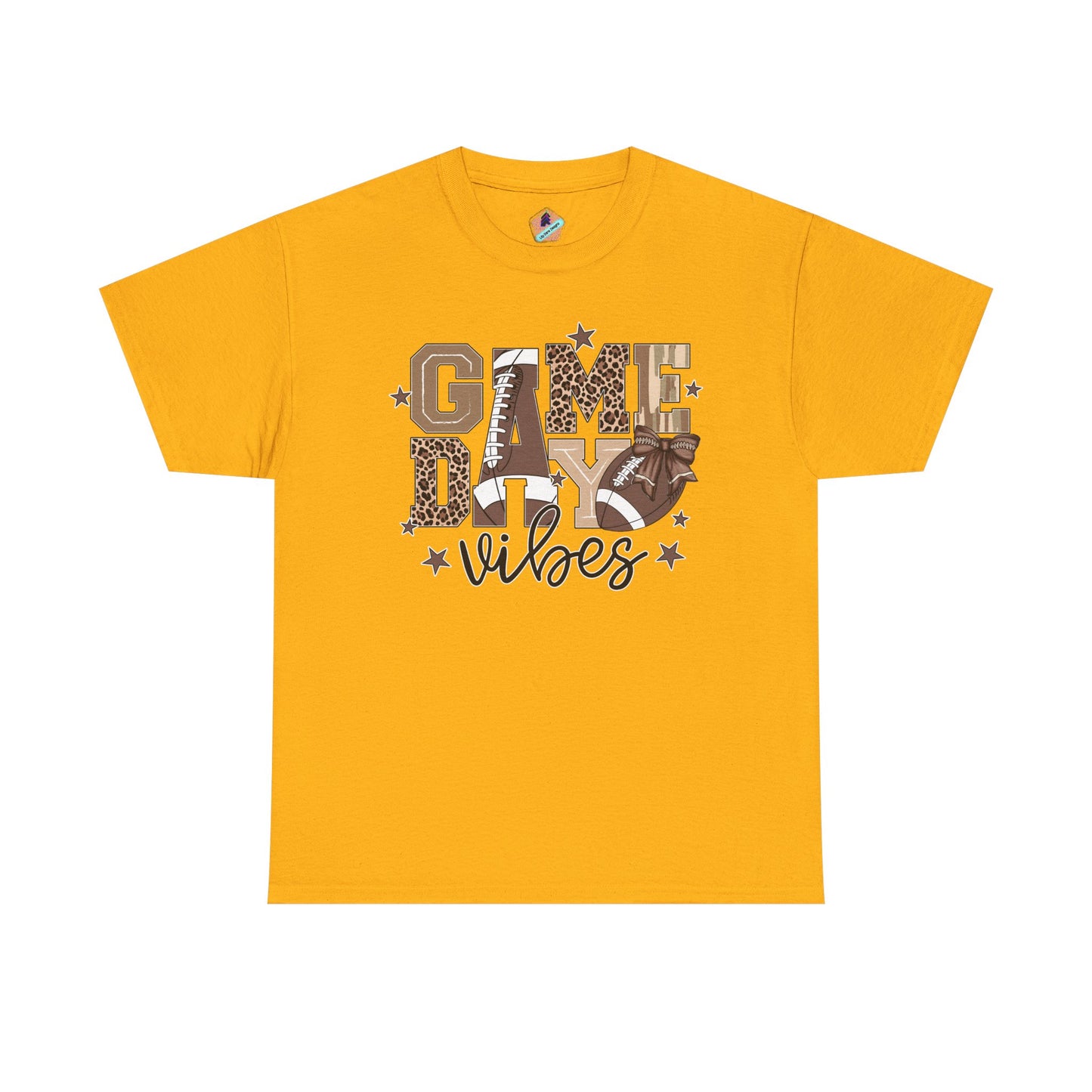 Game Day Vibes Unisex Heavy Cotton Tee, Sports Shirt, Team Spirit Apparel, Casual Wear, Great for Tailgating, Gift for Football Fans