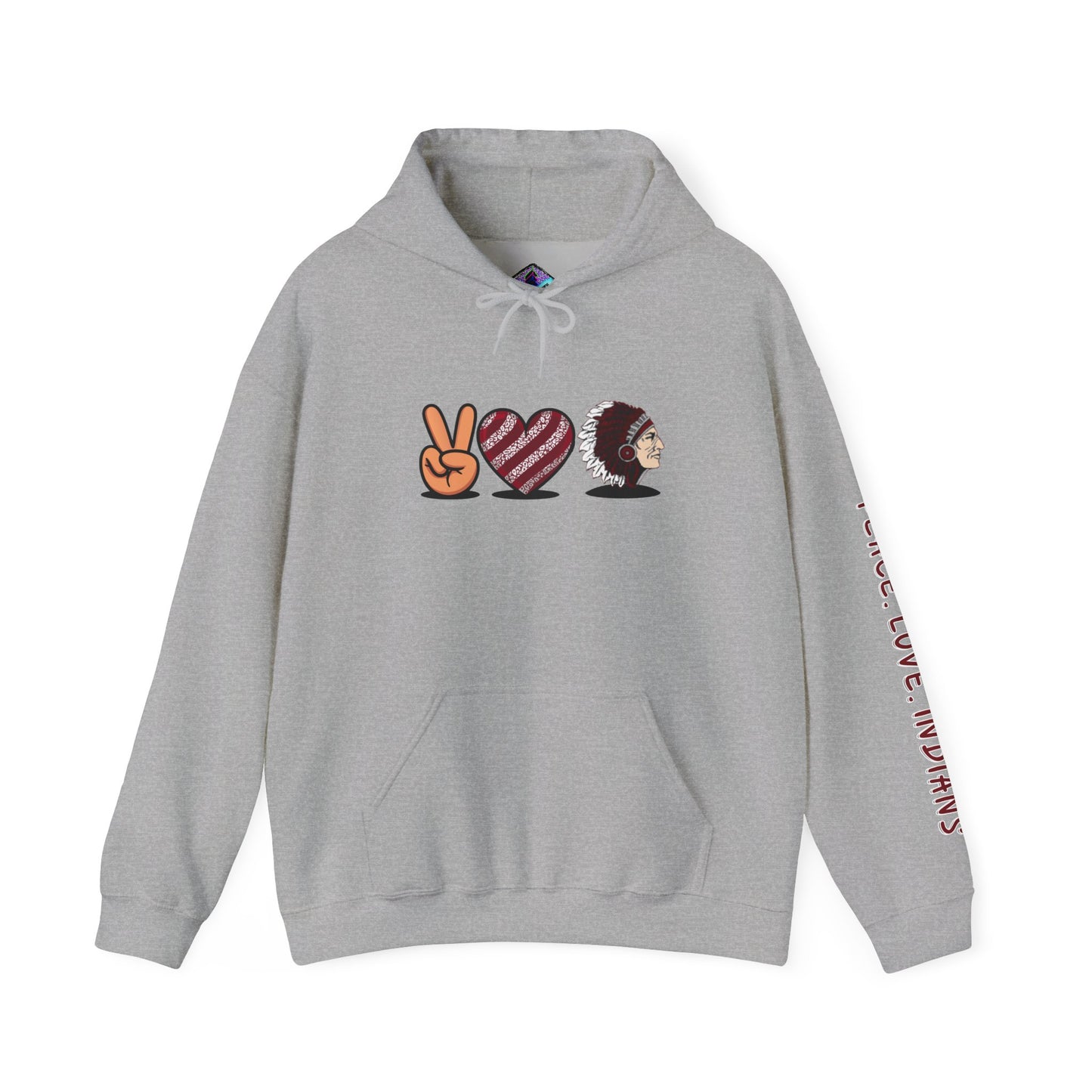 Peace & Love Hoodie: Unisex Heavy Blend Sweatshirt | Cozy Streetwear, Casual Fashion, Gift for Friends, Ideal for Any Occasion