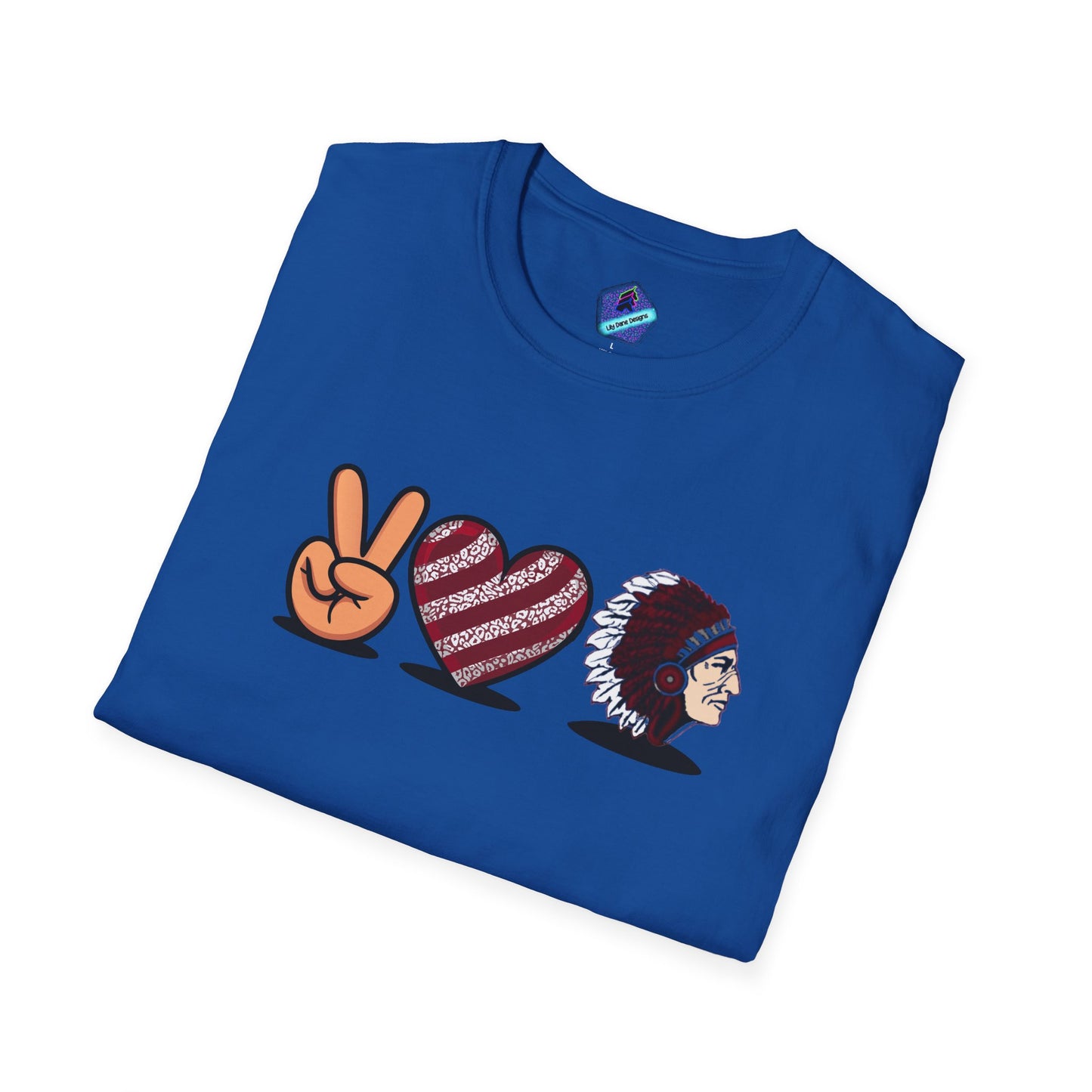 Unisex T-Shirt Peace Love Pocola Indians