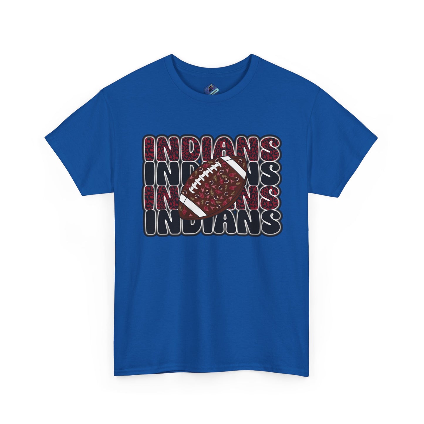 Sporty Unisex Heavy Cotton Tee with 'Indians' Design, Sports Fan Tee, Game Day Shirt, Casual Wear, Gift for Him/Her