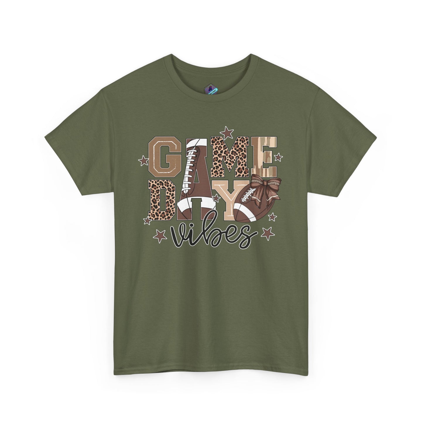 Game Day Vibes Unisex Heavy Cotton Tee, Sports Shirt, Team Spirit Apparel, Casual Wear, Great for Tailgating, Gift for Football Fans