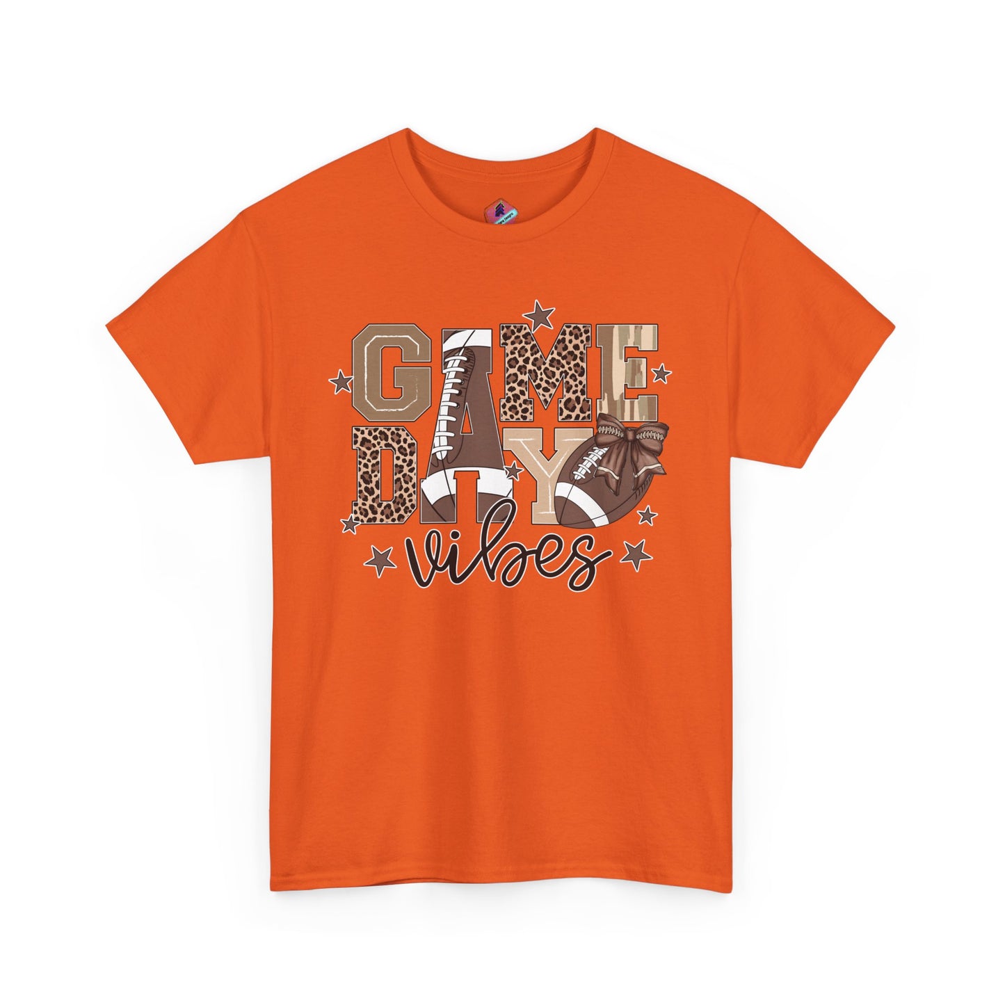 Game Day Vibes Unisex Heavy Cotton Tee, Sports Shirt, Team Spirit Apparel, Casual Wear, Great for Tailgating, Gift for Football Fans