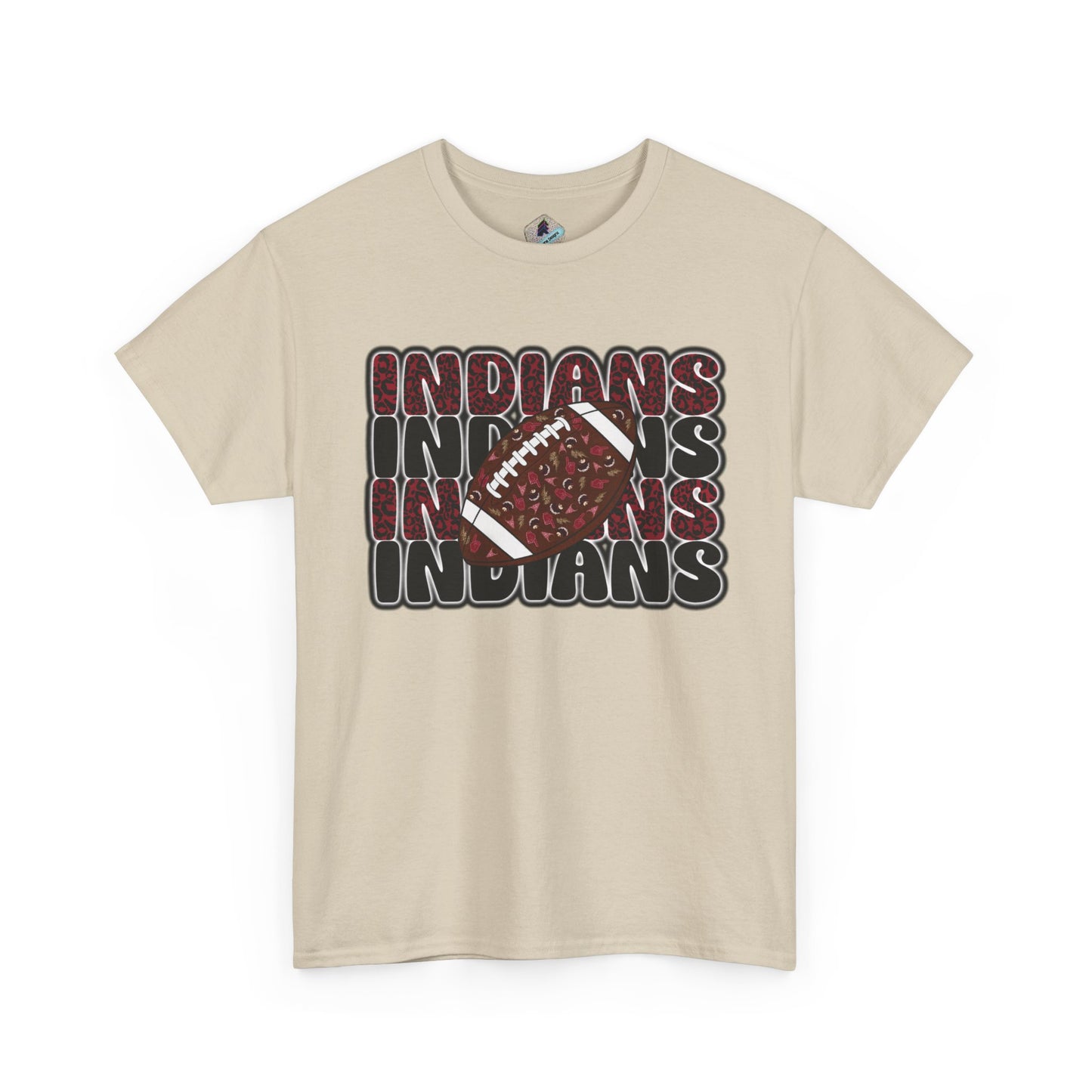 Sporty Unisex Heavy Cotton Tee with 'Indians' Design, Sports Fan Tee, Game Day Shirt, Casual Wear, Gift for Him/Her