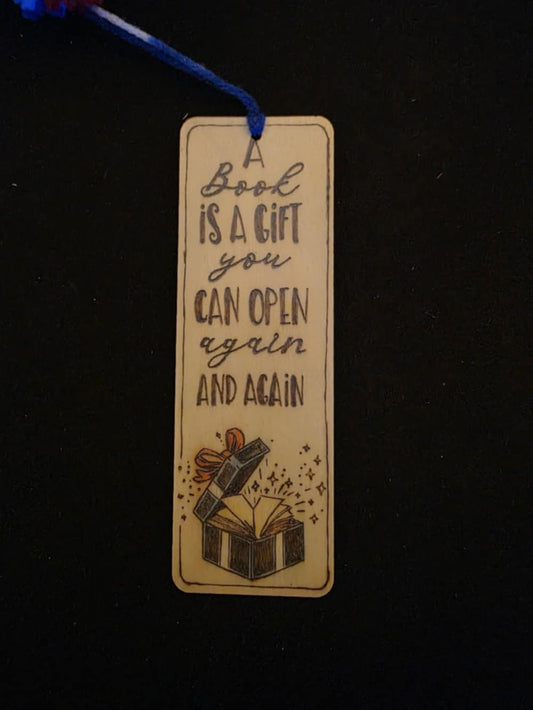 Wood Burned Bookmark