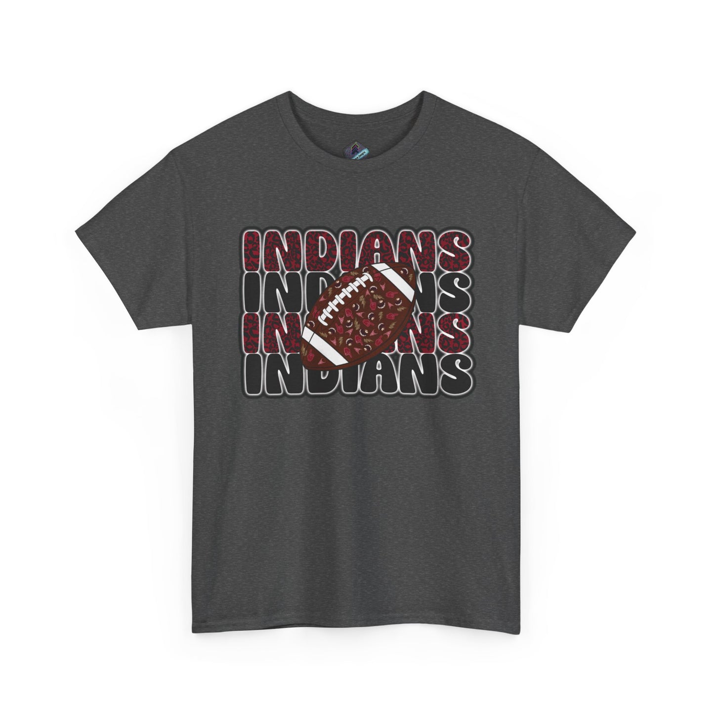 Sporty Unisex Heavy Cotton Tee with 'Indians' Design, Sports Fan Tee, Game Day Shirt, Casual Wear, Gift for Him/Her