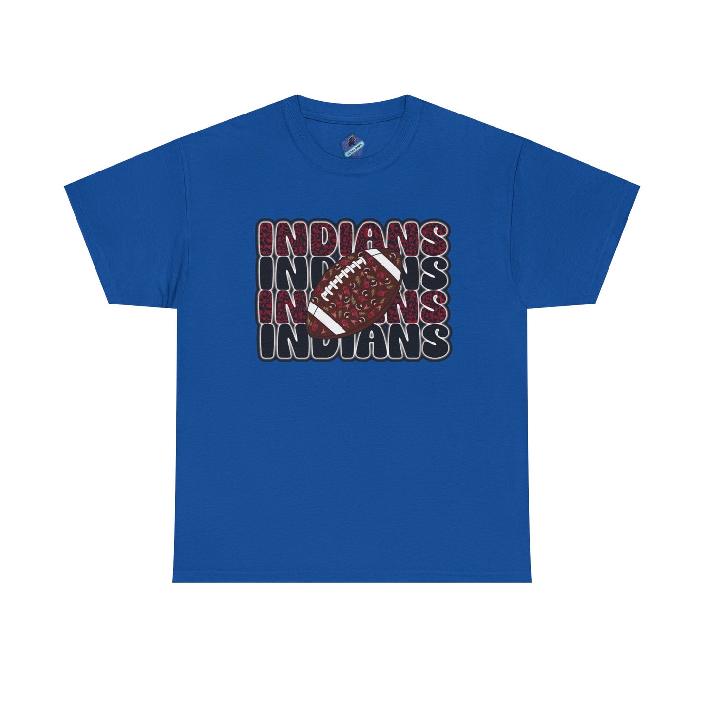 Sporty Unisex Heavy Cotton Tee with 'Indians' Design, Sports Fan Tee, Game Day Shirt, Casual Wear, Gift for Him/Her