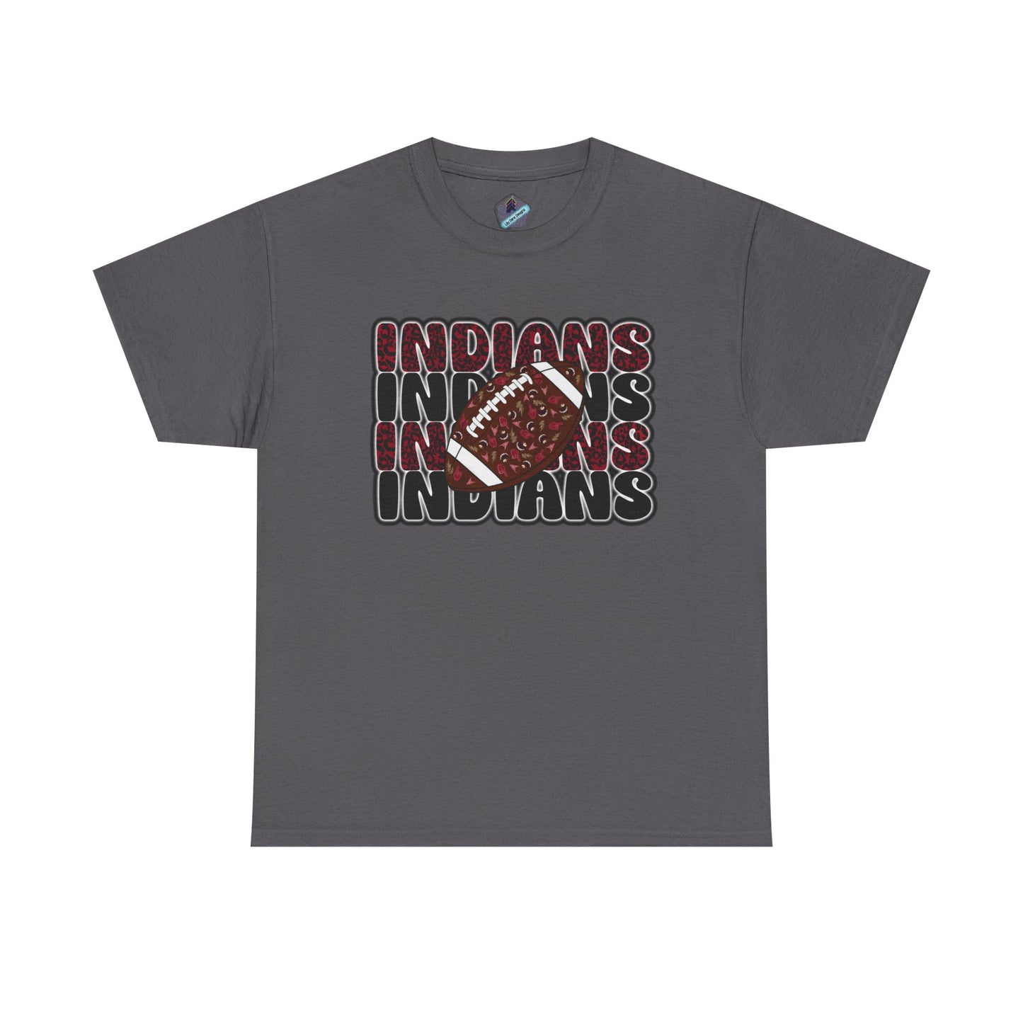 Sporty Unisex Heavy Cotton Tee with 'Indians' Design, Sports Fan Tee, Game Day Shirt, Casual Wear, Gift for Him/Her