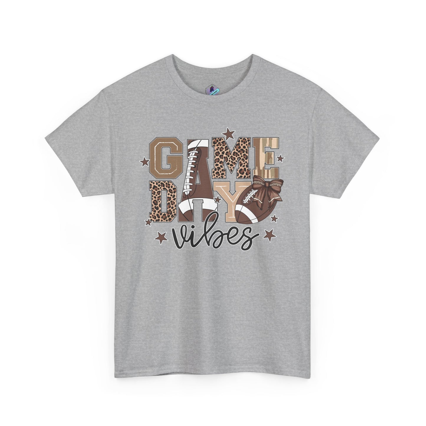 Game Day Vibes Unisex Heavy Cotton Tee, Sports Shirt, Team Spirit Apparel, Casual Wear, Great for Tailgating, Gift for Football Fans