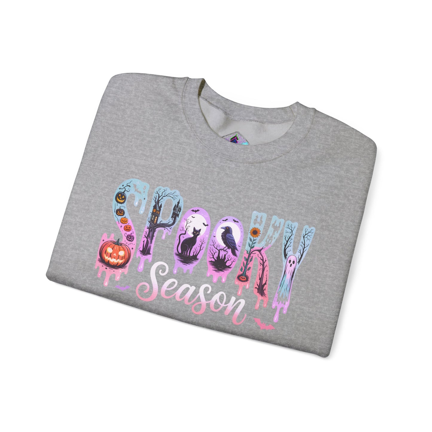 Spooky Season Crewneck Sweatshirt | Unisex Fall Fashion, Halloween Attire, Cozy Casual Wear, Gift for Halloween Lovers, Comfy Sweatshirt