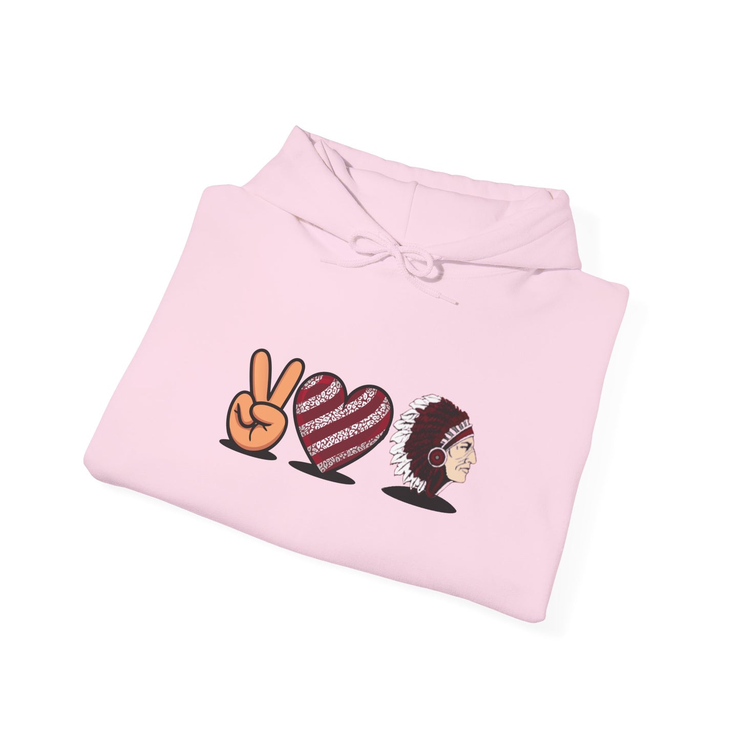Peace & Love Hoodie: Unisex Heavy Blend Sweatshirt | Cozy Streetwear, Casual Fashion, Gift for Friends, Ideal for Any Occasion