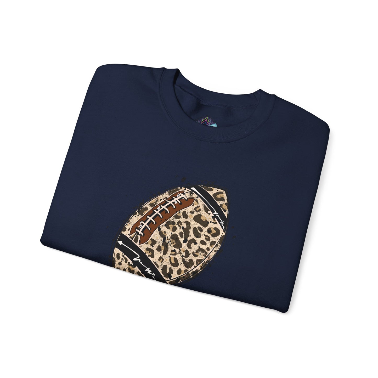 Leopard Football without Designs on Sleeves Unisex Crewneck Sweatshirt | Cozy Sports Apparel, Fall Fashion, Game Day Outfit, Gift for Sports Fans, Sweatshirt for
