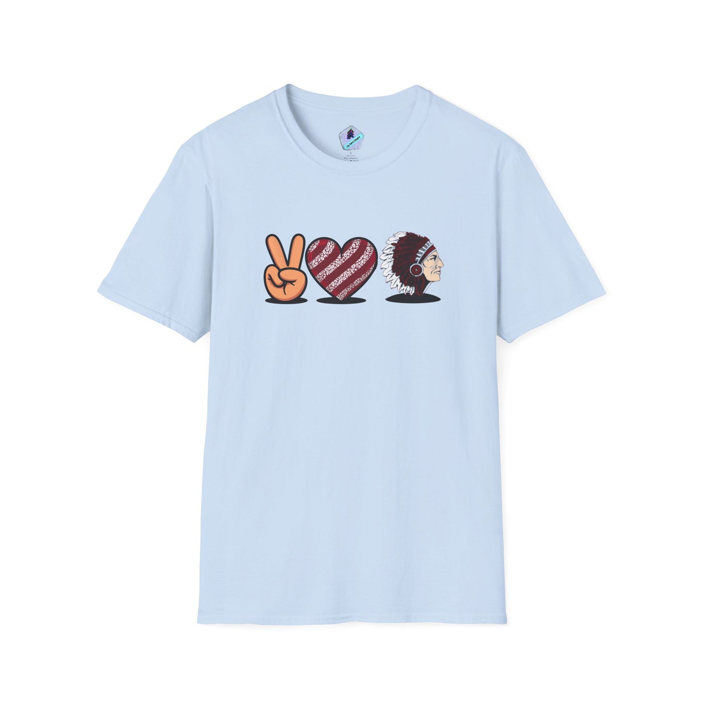Unisex T-Shirt Peace Love Pocola Indians
