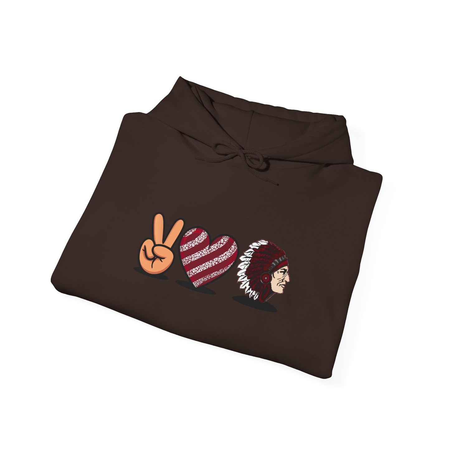 Peace & Love Hoodie: Unisex Heavy Blend Sweatshirt | Cozy Streetwear, Casual Fashion, Gift for Friends, Ideal for Any Occasion