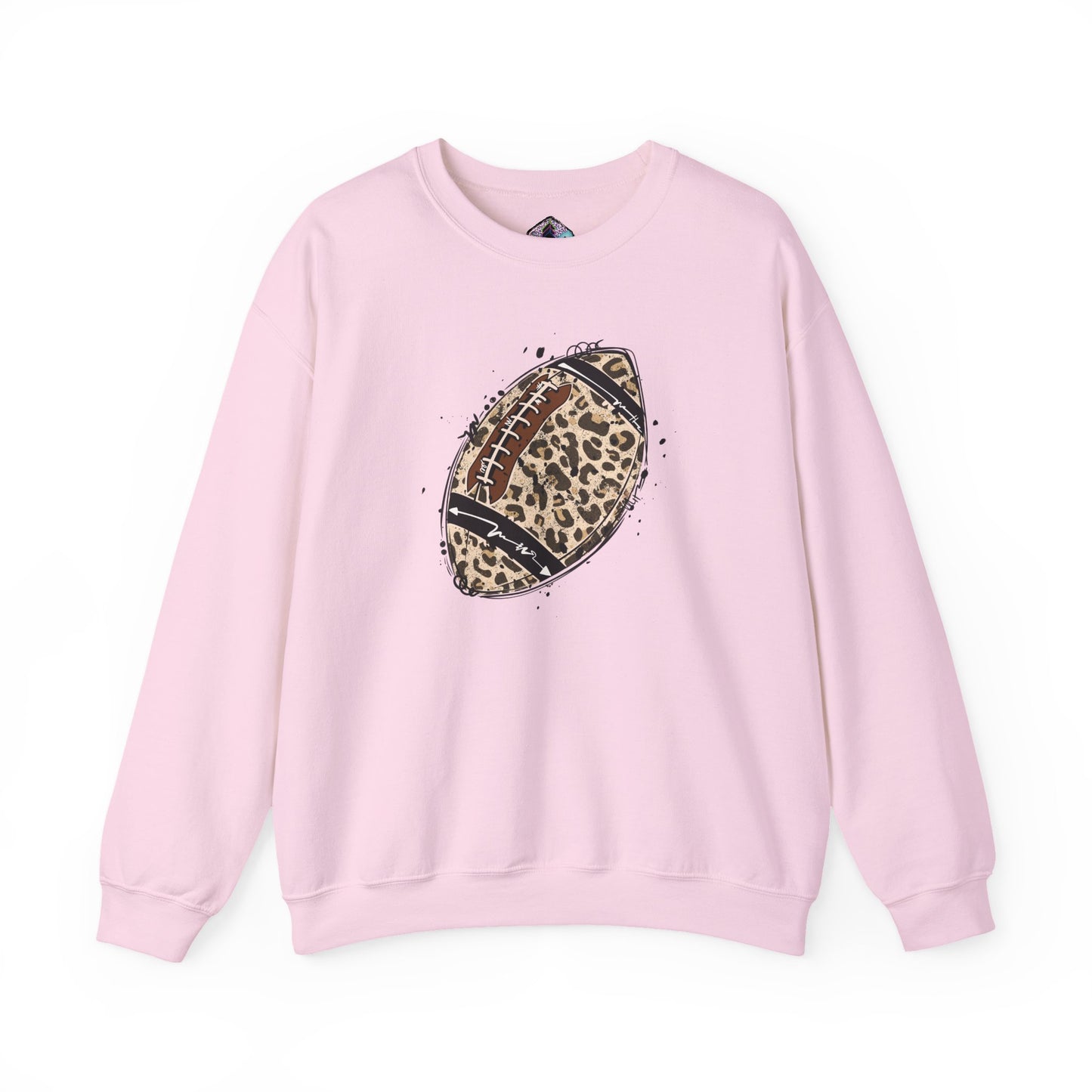 Leopard Football without Designs on Sleeves Unisex Crewneck Sweatshirt | Cozy Sports Apparel, Fall Fashion, Game Day Outfit, Gift for Sports Fans, Sweatshirt for