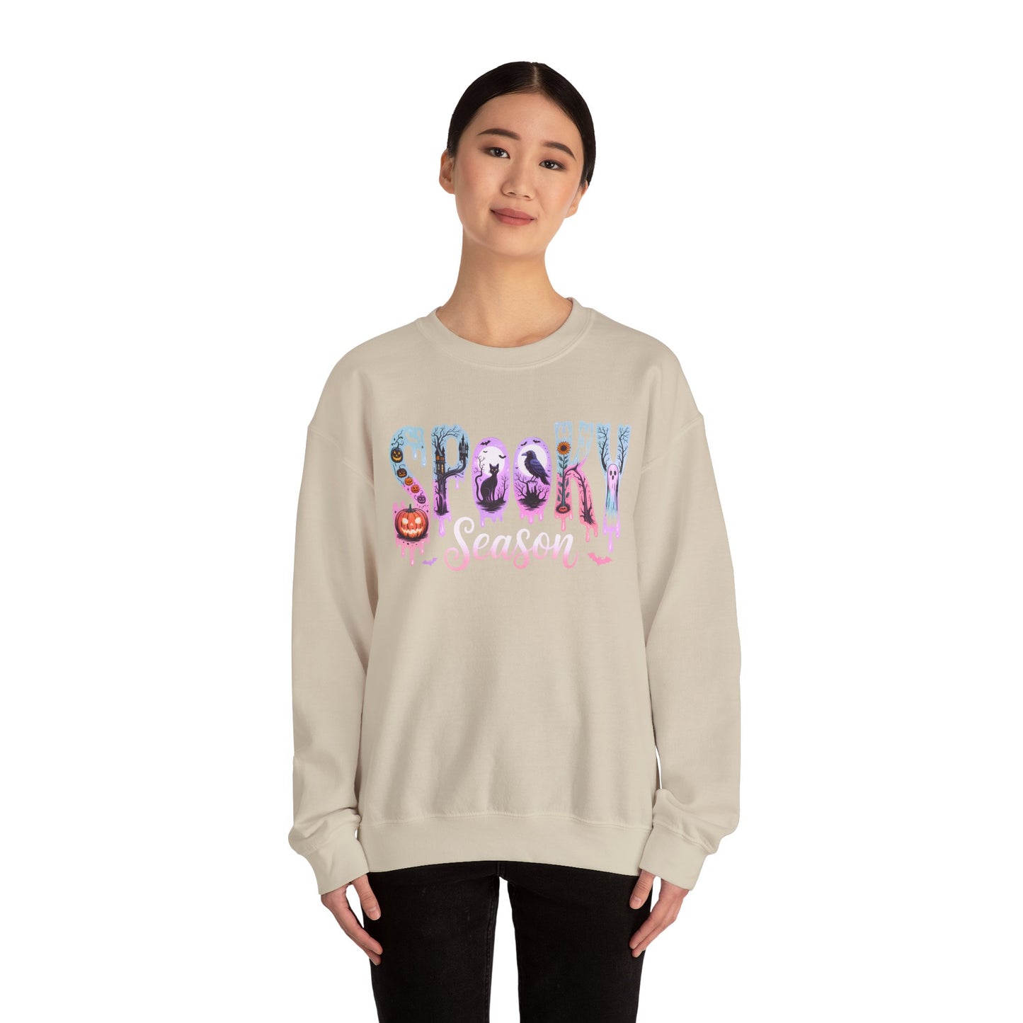 Spooky Season Crewneck Sweatshirt | Unisex Fall Fashion, Halloween Attire, Cozy Casual Wear, Gift for Halloween Lovers, Comfy Sweatshirt