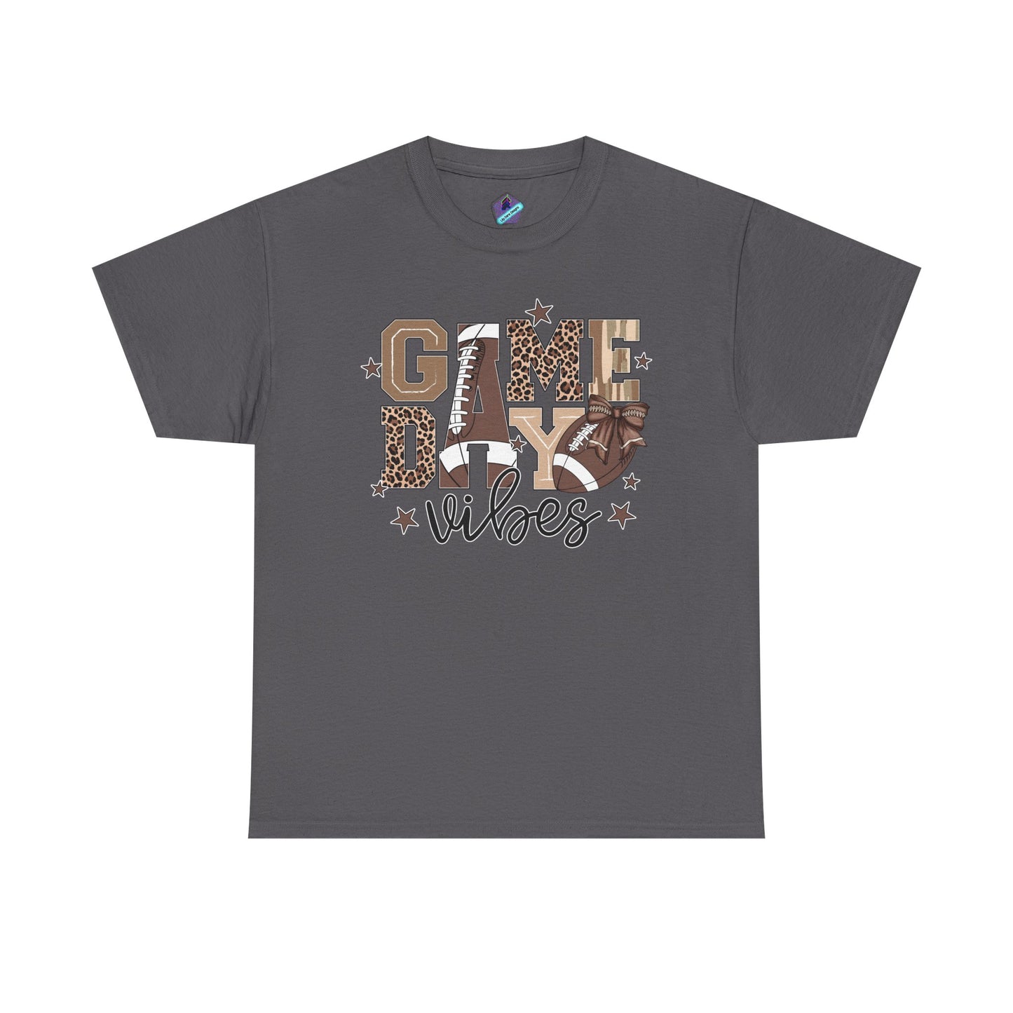 Game Day Vibes Unisex Heavy Cotton Tee, Sports Shirt, Team Spirit Apparel, Casual Wear, Great for Tailgating, Gift for Football Fans
