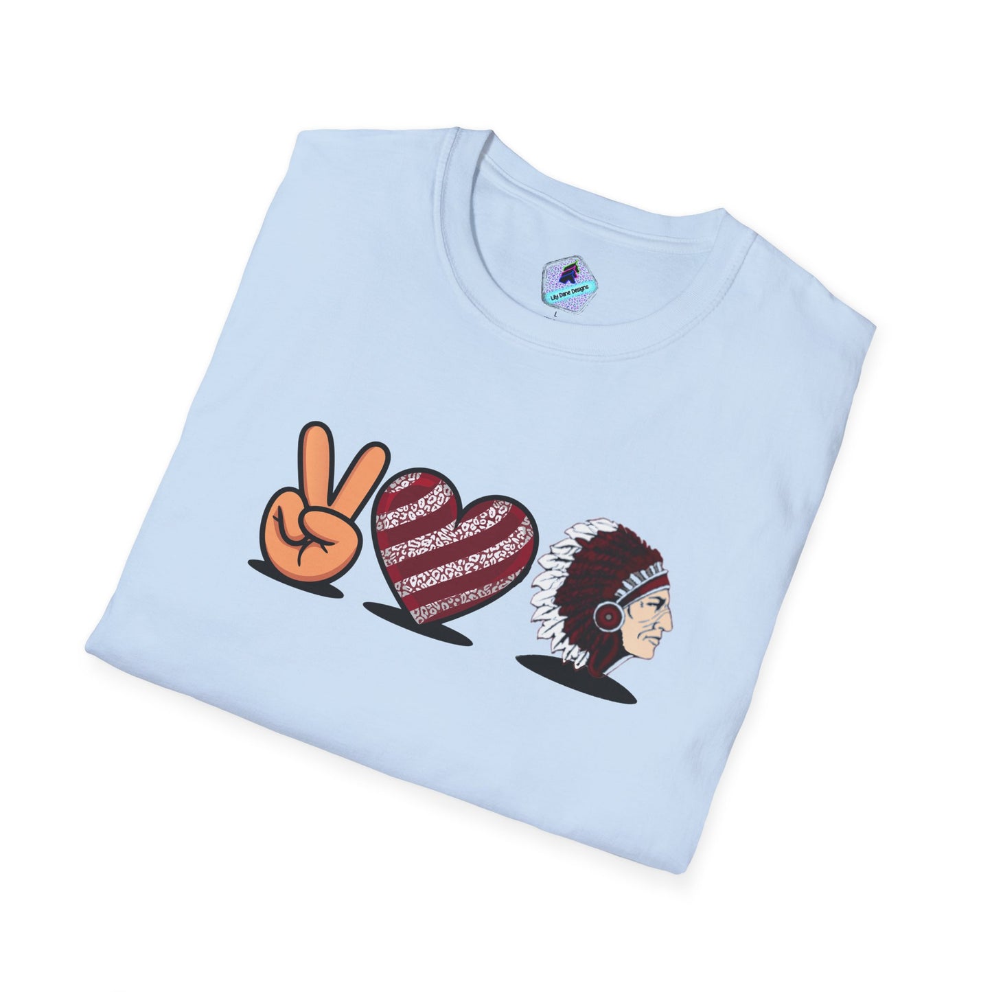 Unisex T-Shirt Peace Love Pocola Indians